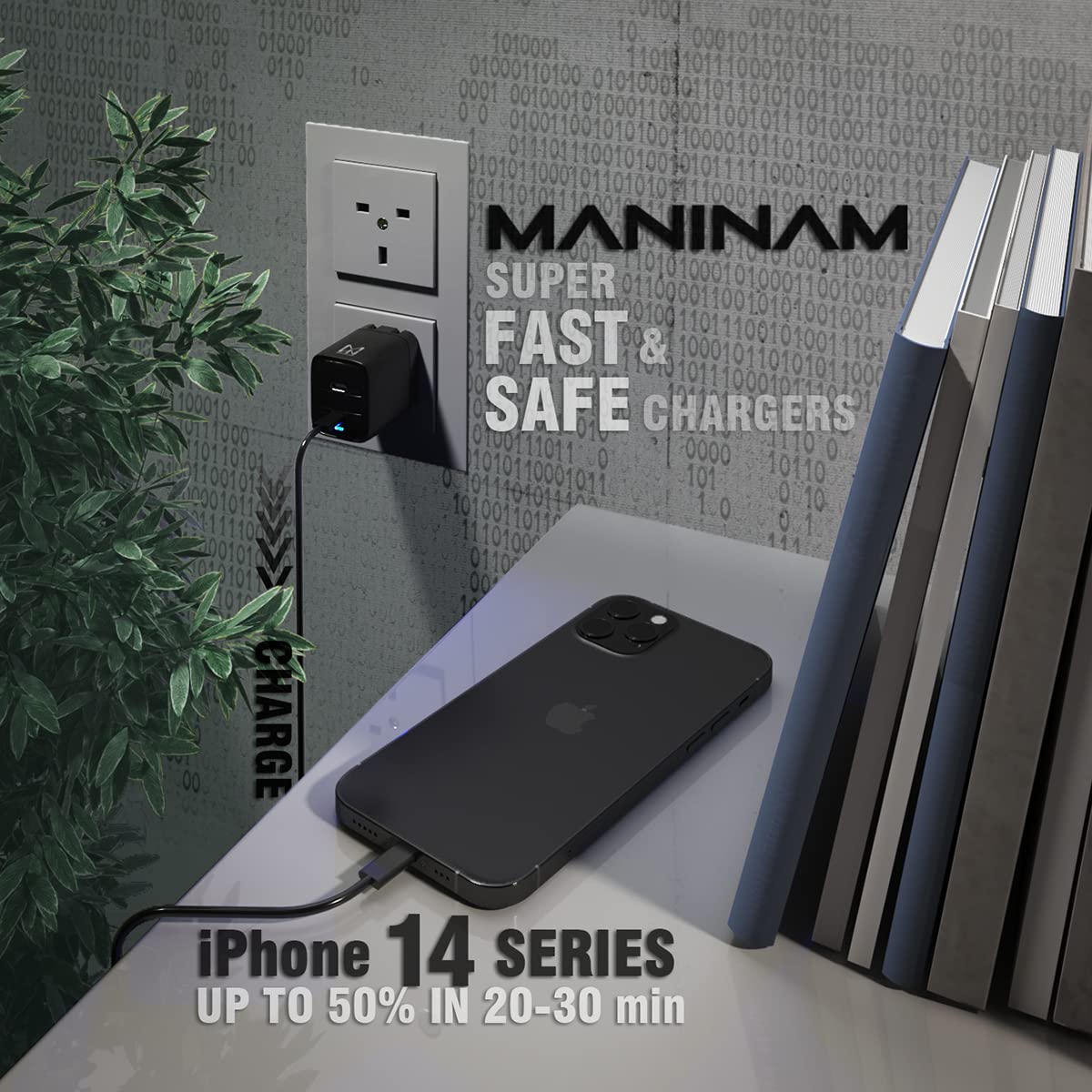 Fast Charging 40W GaN Dual USB C Wall Charger Block - Compact & Foldable Design for iPhone 14 Pro/Pro Max, MacBook Pro/Air, iPad, Samsung Galaxy S22/S21 - Super Fast PPS Charging Technology | Perfect for Travel, Office & Home Use