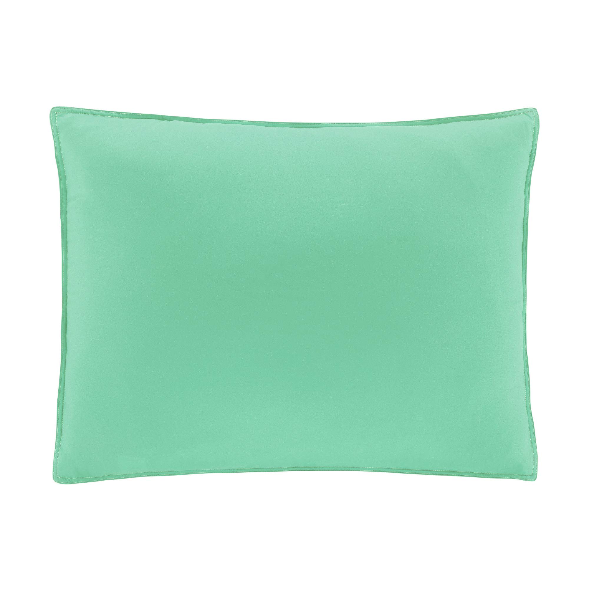 Utica® Solid Reversible King Size Green Comforter Set - 100% Cotton Bedding for All Seasons | Perfect for Master Bedroom, Guest Room & Cozy Home Decor