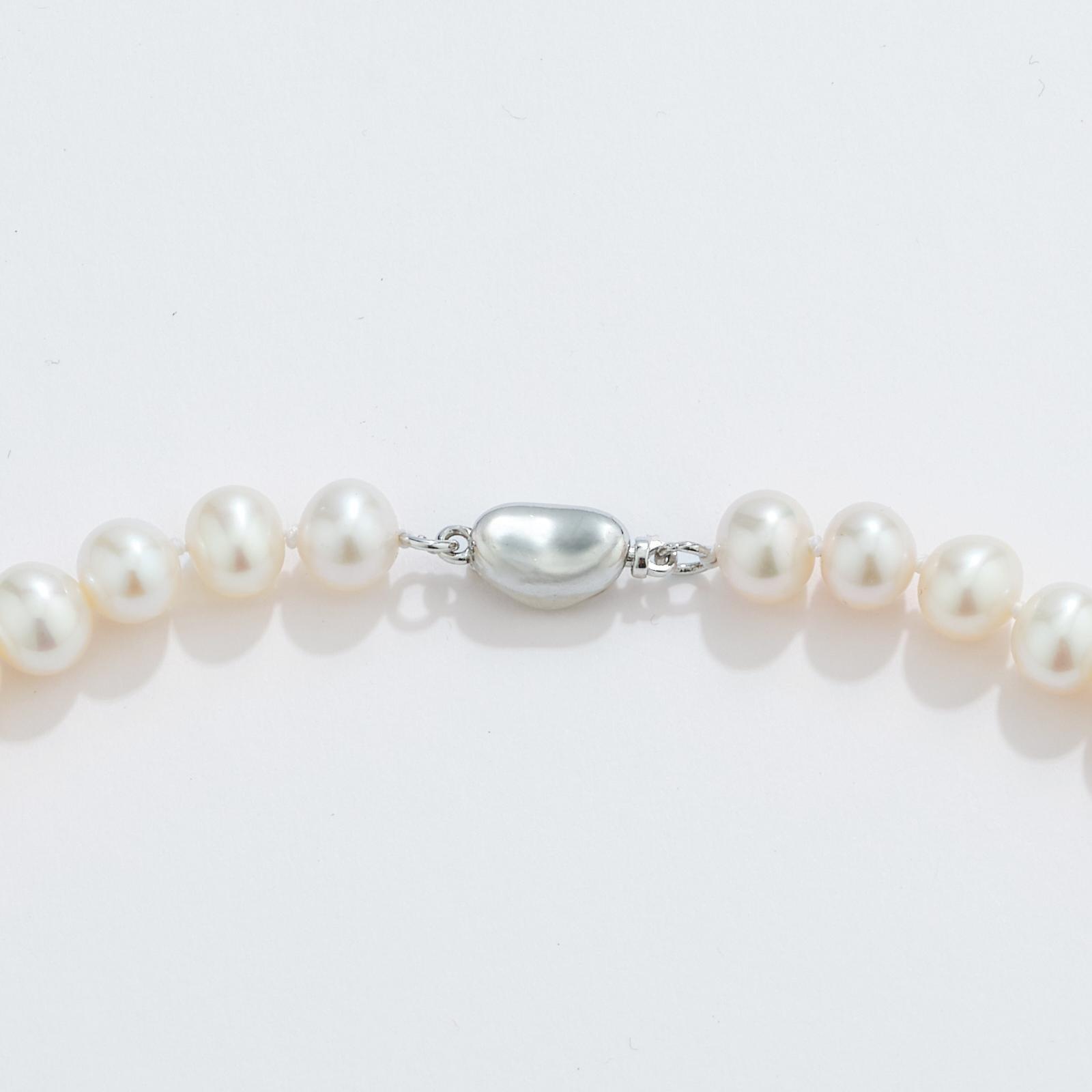 Elegant 6-6.5mm Freshwater Pearl Necklace - 16 Inch Strand for Women | Perfect for Weddings, Parties & Formal Occasions