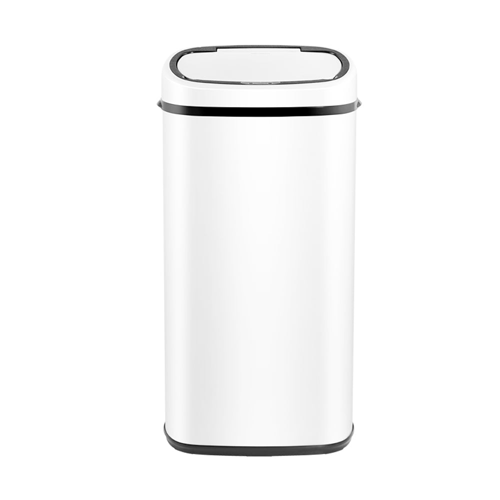 Devanti 68L Sensor Trash Can - Automatic Motion Sensor Touchless Kitchen Garbage Bin, White - Perfect for Home, Office, or Restaurant Use