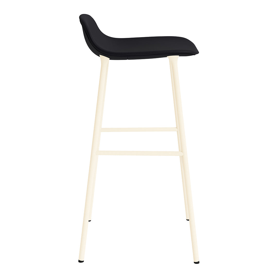 Modern Form Bar Stool with Sturdy Metal Legs & Comfortable Upholstered Seat - Perfect for Kitchen Islands, Home Bars & Commercial Use