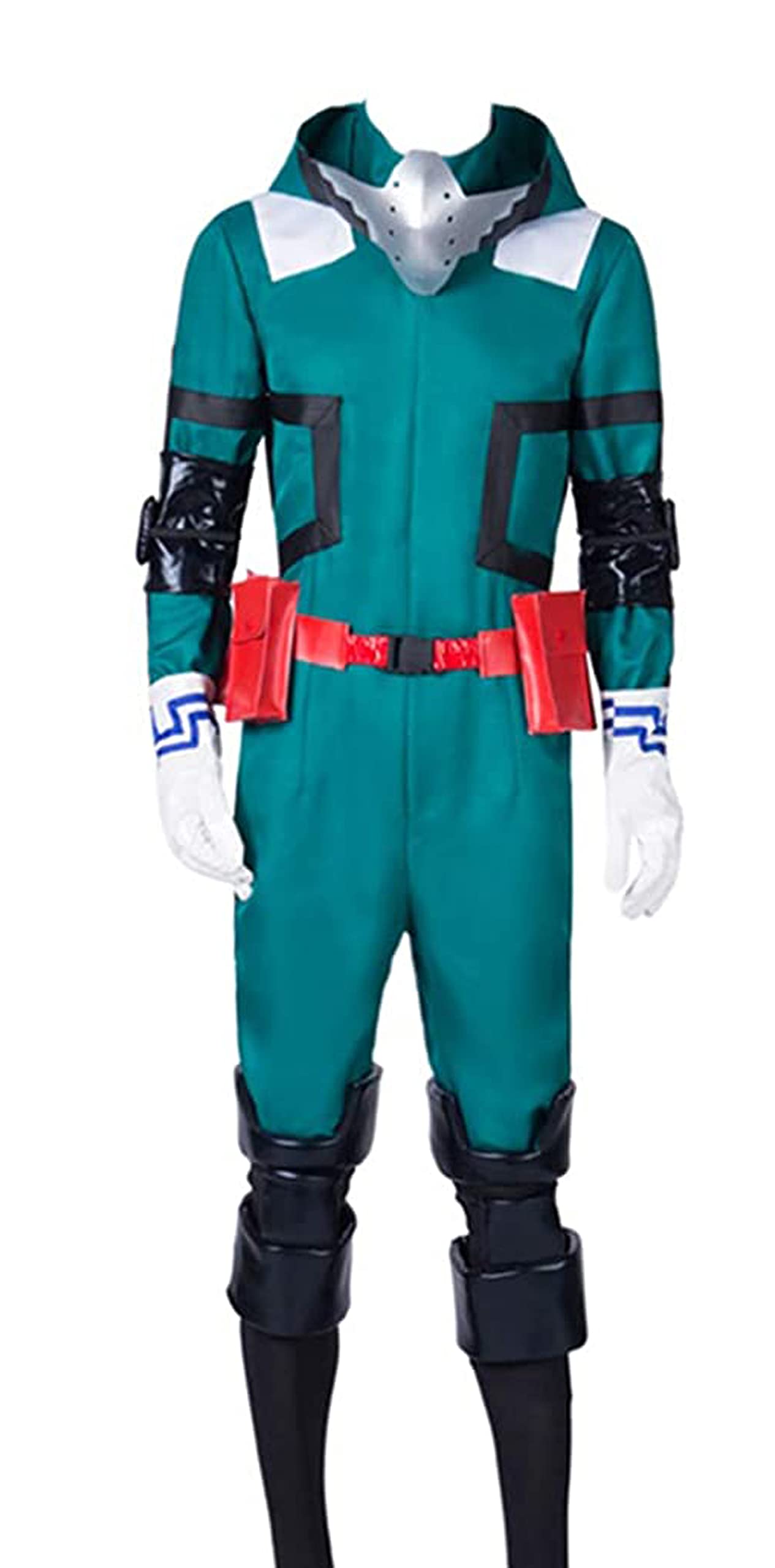 My Hero Academia Deku Green Jumpsuit Cosplay Costume - US Size Full Set for Halloween, Anime Conventions & Comic Con Events