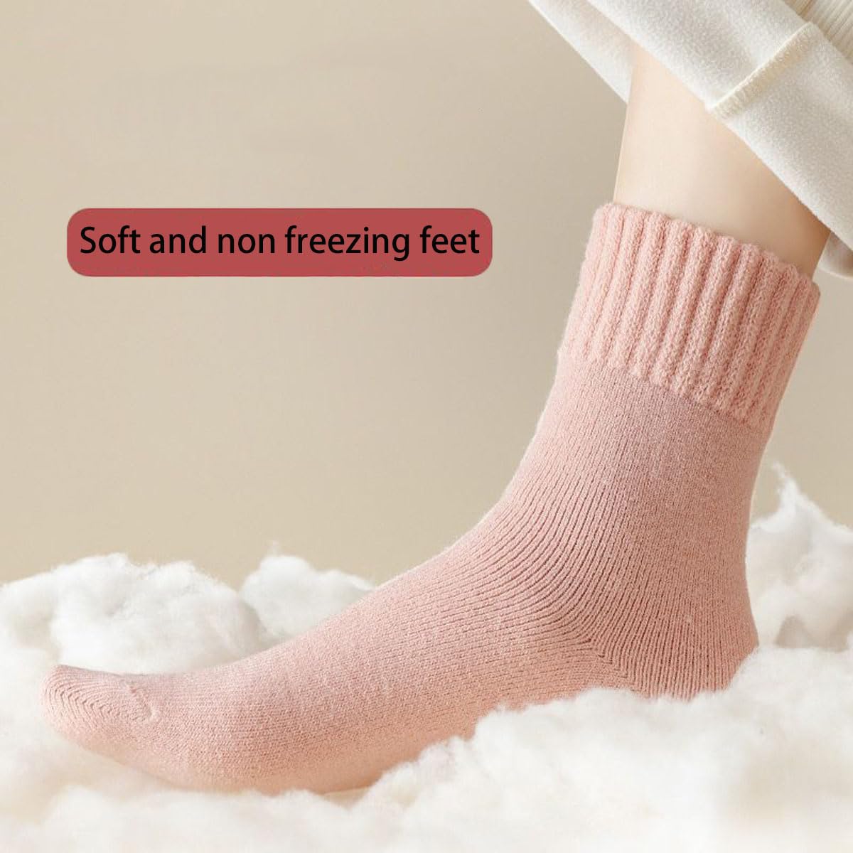 3 Pairs Women's Winter Wool Socks - Fleece Lined Thick Warm Thermal Socks for Cold Weather - Perfect for Hiking, Skiing & Indoor Cozy Wear