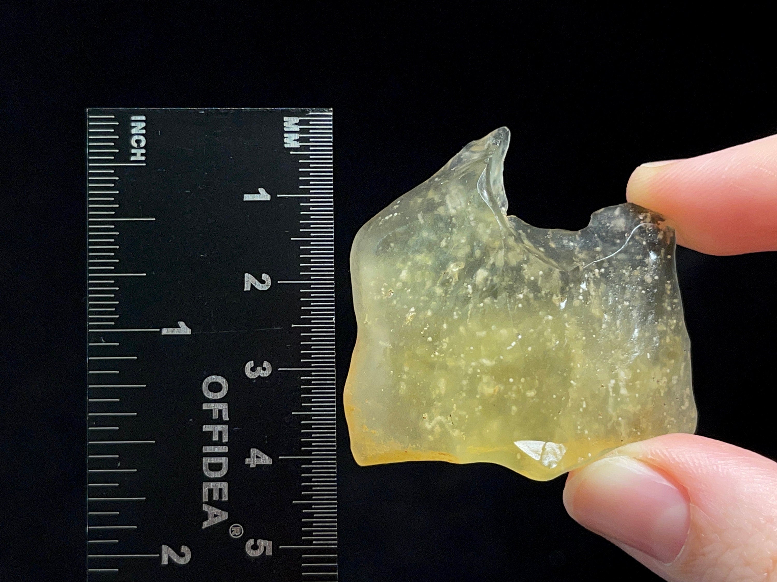 Natural Libyan Desert Glass Raw Crystal - Rare 3A Grade 17.4g - Unique Spiritual Gift & Home Decor Stone - Perfect for Meditation, Jewelry Making & Crystal Collection (46977)