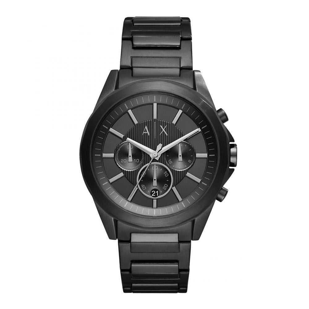 ARMANI EXCHANGE AX2601 Men's Chronograph Watch - Black Stainless Steel, Water Resistant, Fashionable Dress Watch for Business, Casual & Everyday Wear