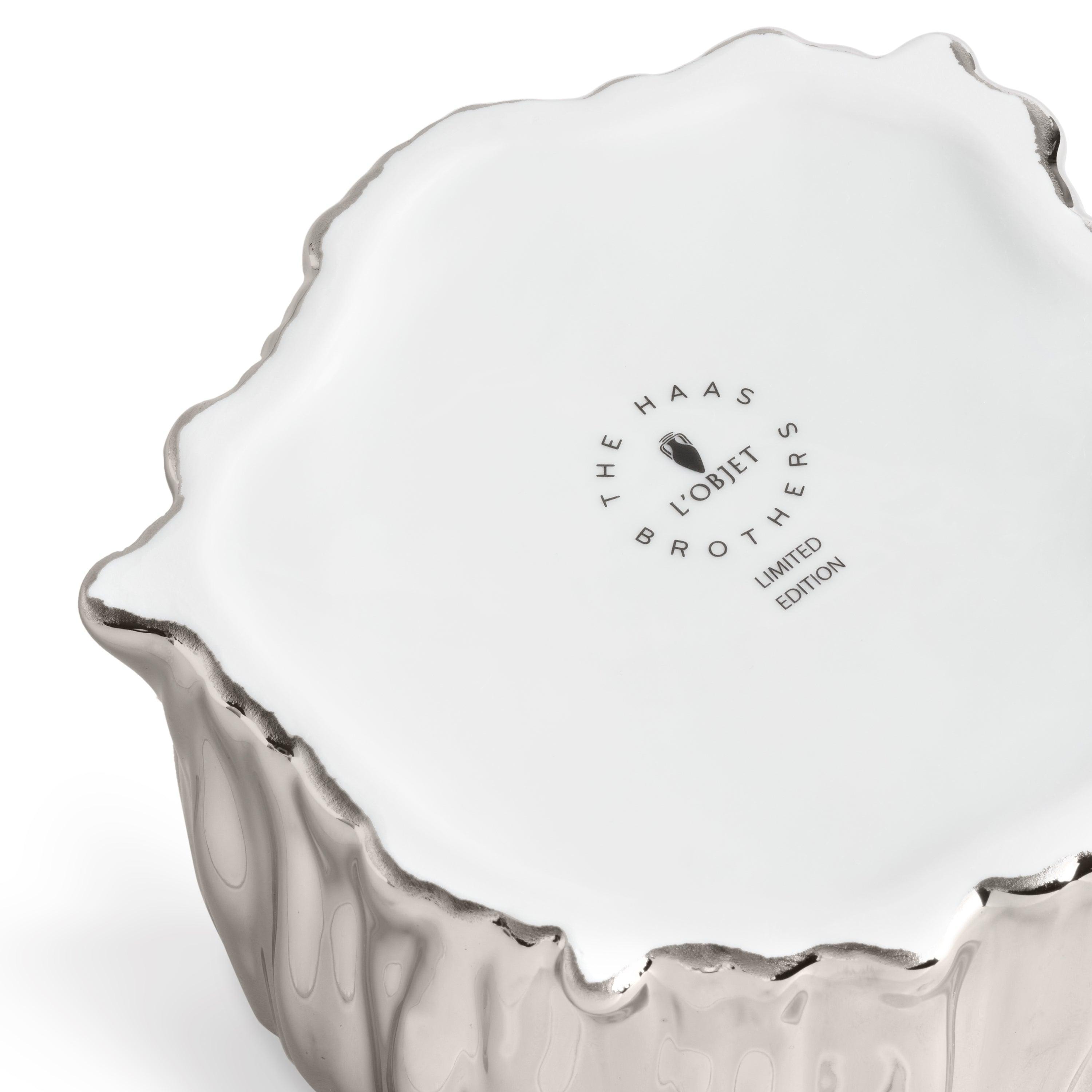 Premium Haas Lynda Box with 4 Silver Plates - Elegant Serving Set for Dinner Parties, Home Decor & Gift Giving