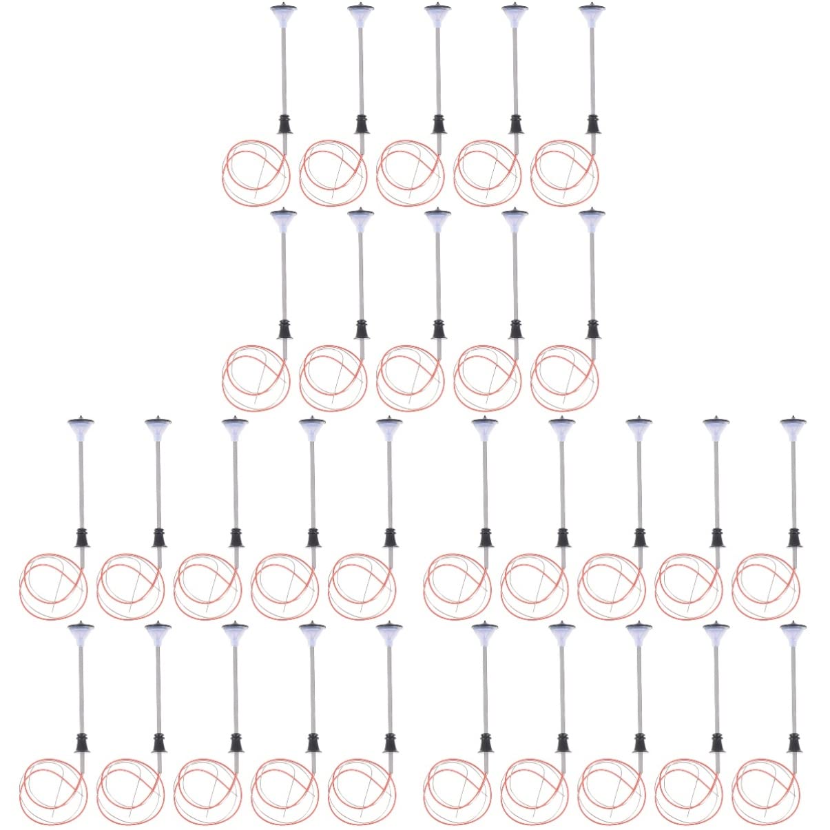 COHEALI 30 Pcs Miniature LED Street Lights for Model Railway, Train Layout & Diorama - Realistic Scale Lighting for HO, N, O Gauge Scenery & Landscape Displays