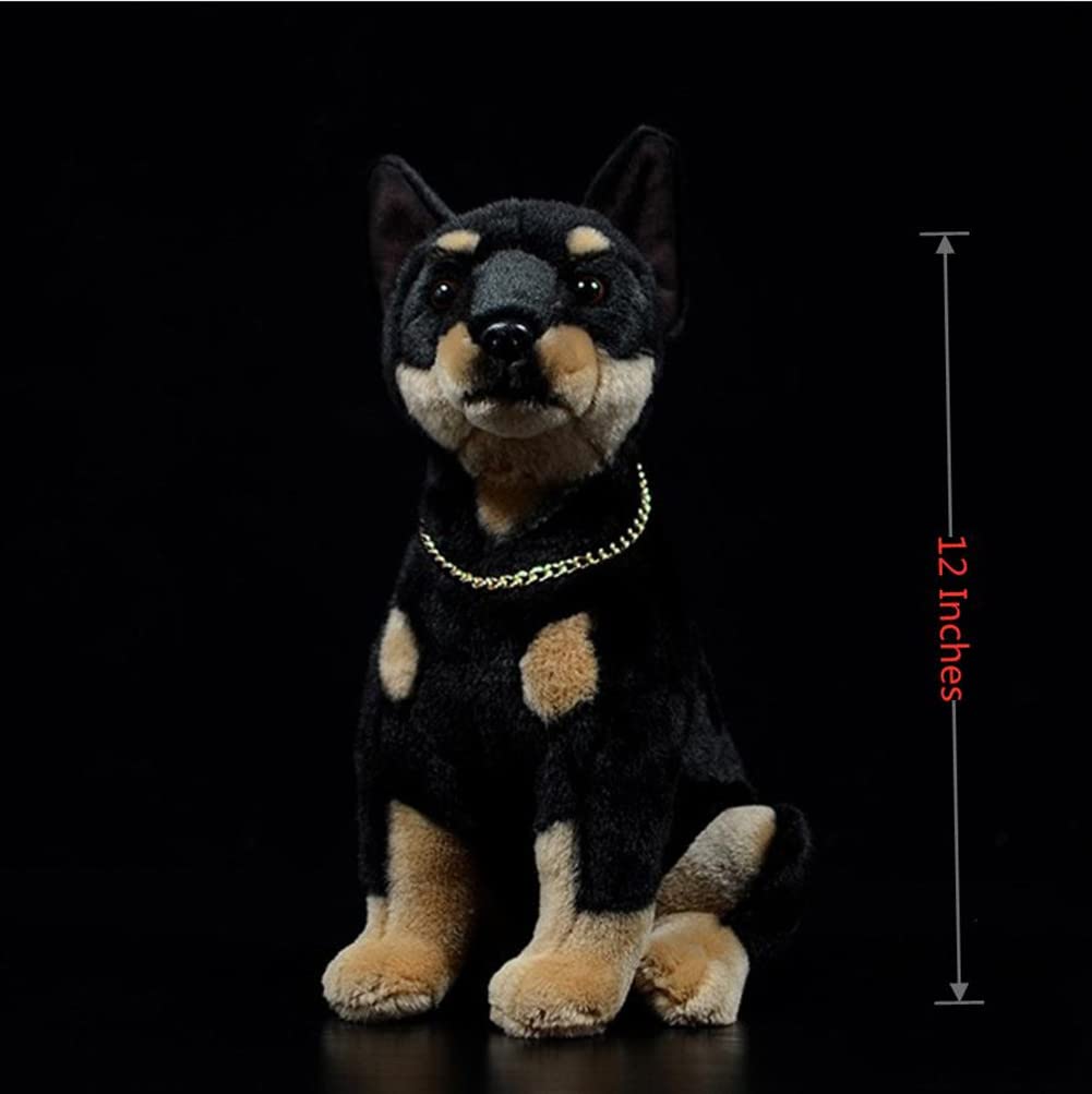 Realistic Doberman Plush Toy - 12