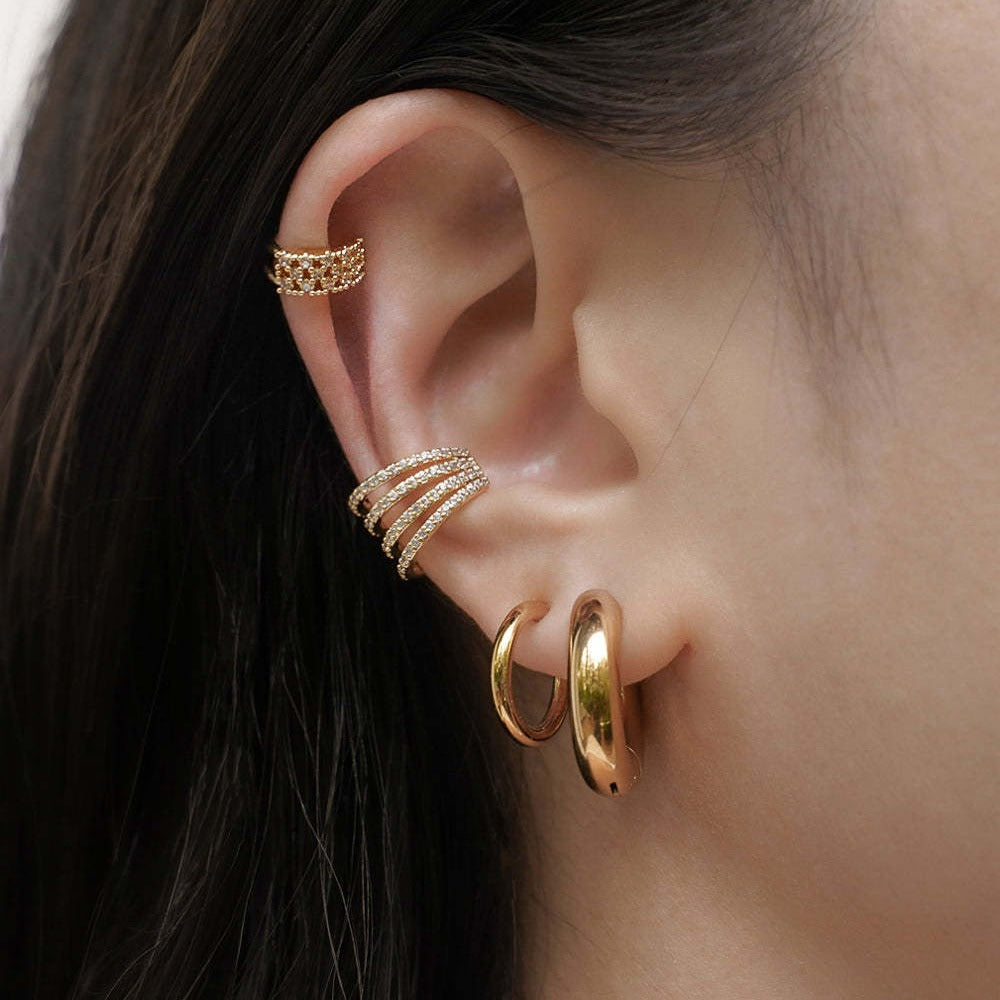 18K Gold Dainty Star Ear Cuff - No Piercing Conch Helix Clip Earring for Women | Trendy Cartilage Ear Jewelry Gift for Everyday Wear & Special Occasions