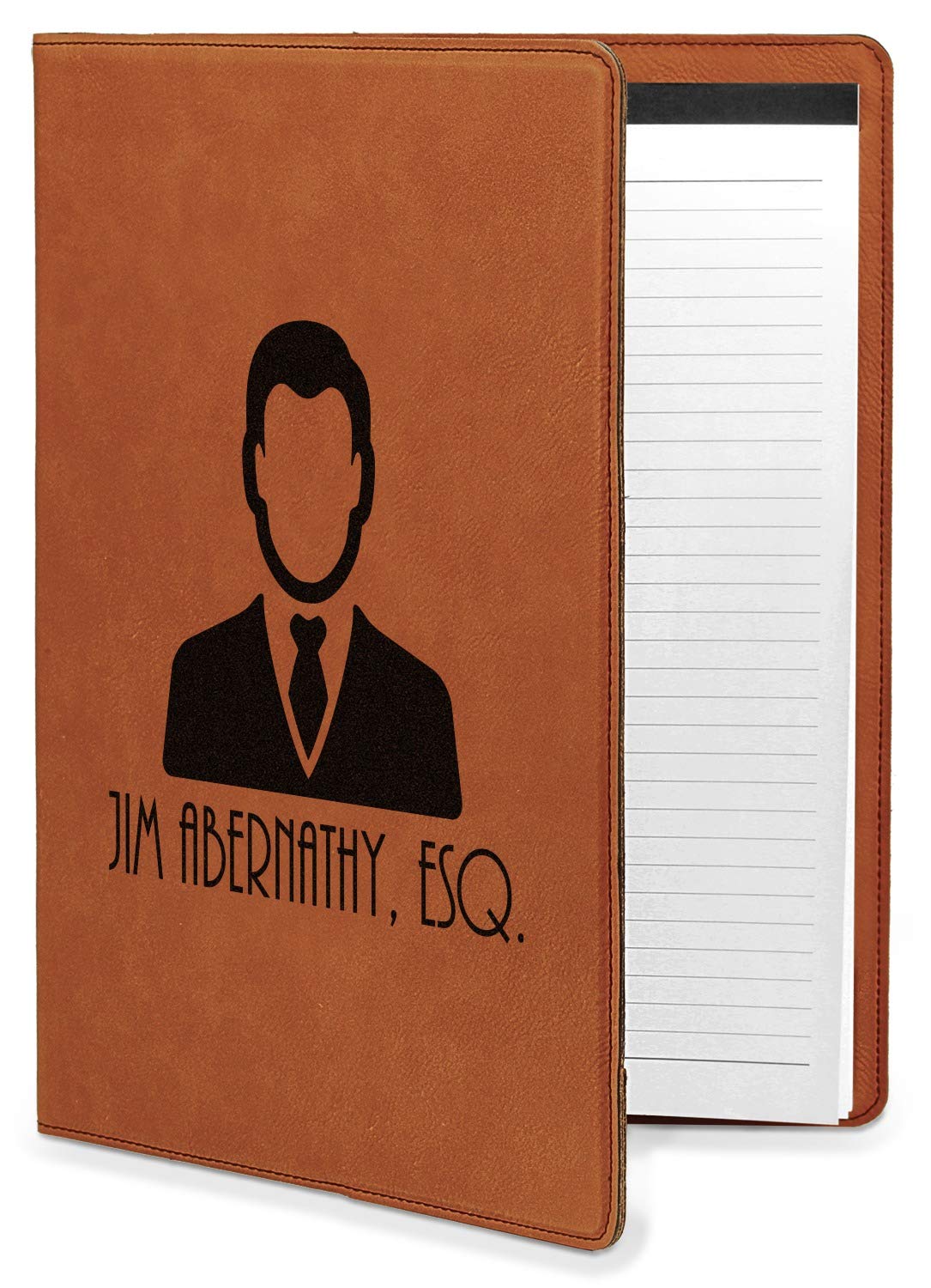 Personalized Lawyer Leatherette Portfolio with Notepad - for Court & Office Use