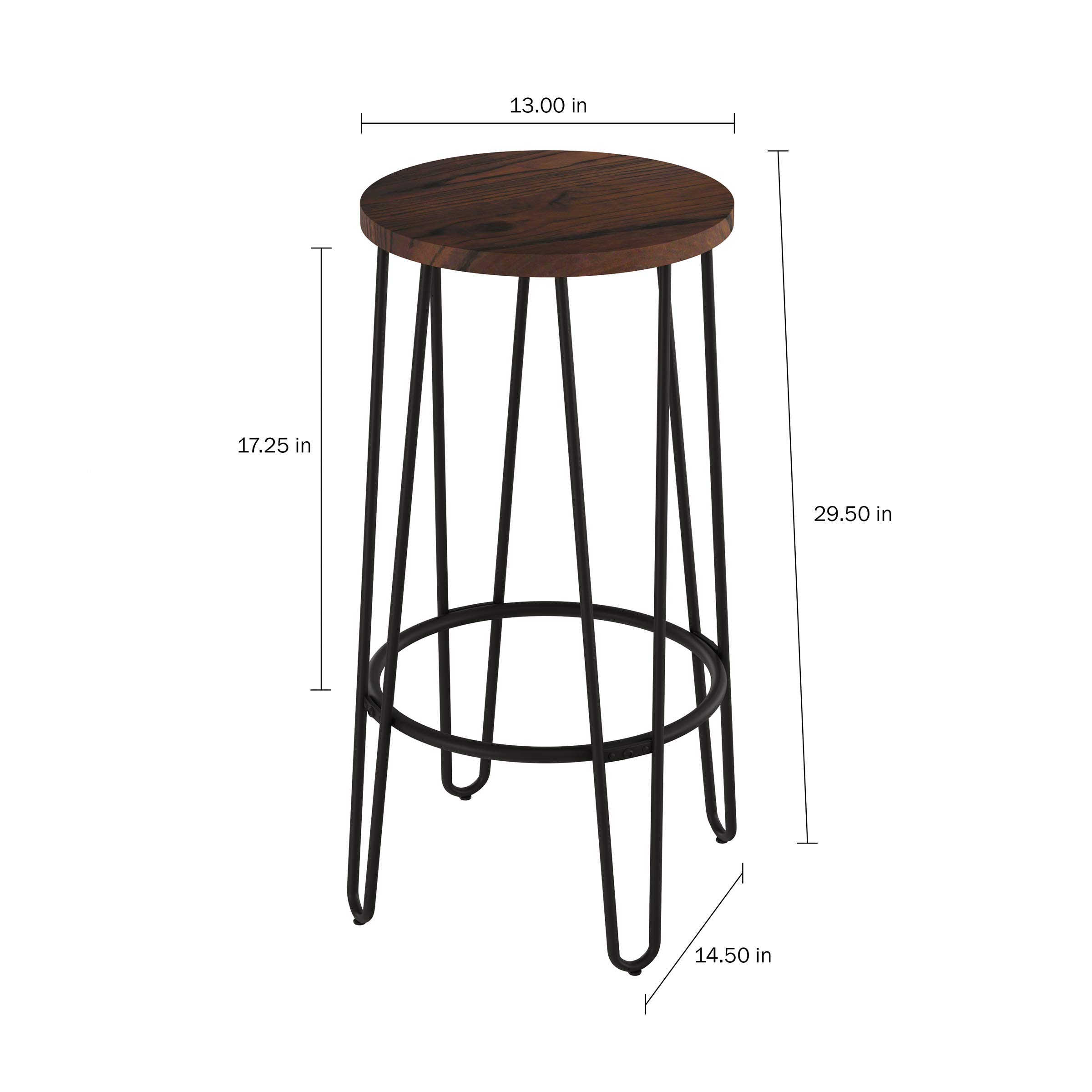 Premium Set of 2 Counter-Height Bar Stools 29.5
