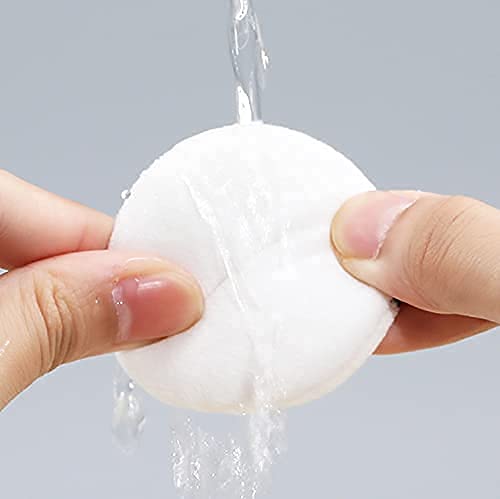 Cosluxe Pro Powder Puff - Ultra Soft Washable Velour Fluffy Body & Face Powder Puff with Ribbon | Pure Cotton Round Makeup Sponge for Loose Powder, Mineral Powder & Body Powder | Perfect for Travel & Daily Makeup Routine | White (6-Pack Mini Size)