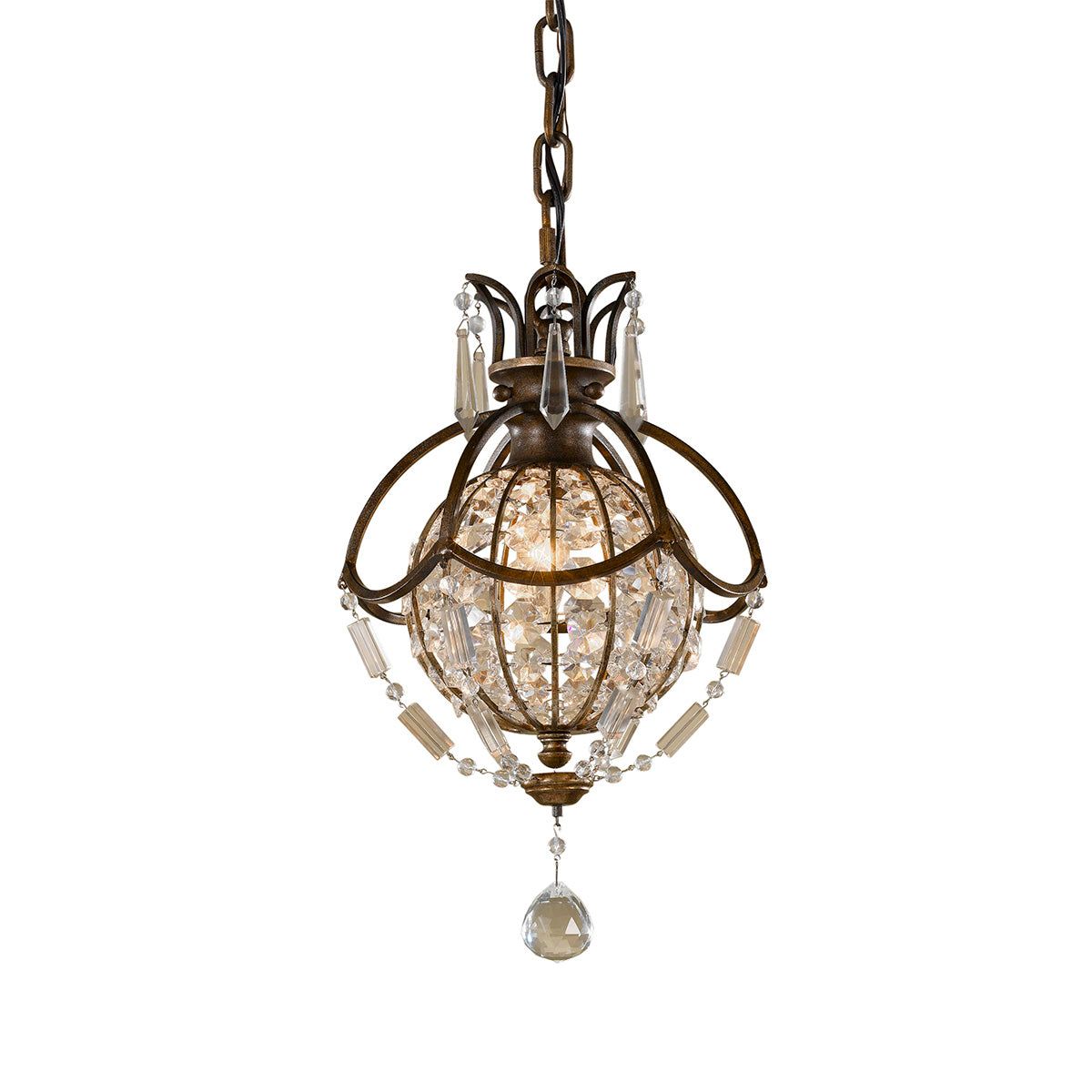 Bellini 1/3Lt Center Ceiling Light - British Bronze Finish - Elegant Dining Room & Bedroom Lighting Fixture