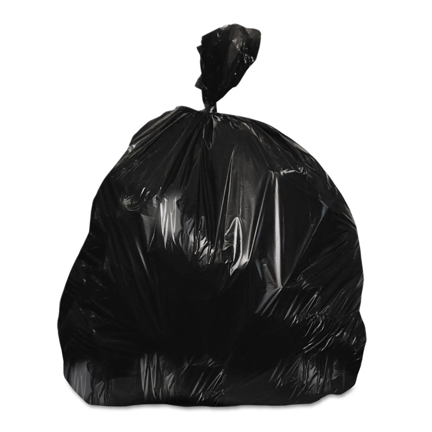 AccuFit® 16 Gallon Linear Low Density Can Liners - 1 Mil, 24 x 32 Inches, Black, Flat Pack (250 Count) - Perfect for Kitchen, Office & Commercial Trash Bins