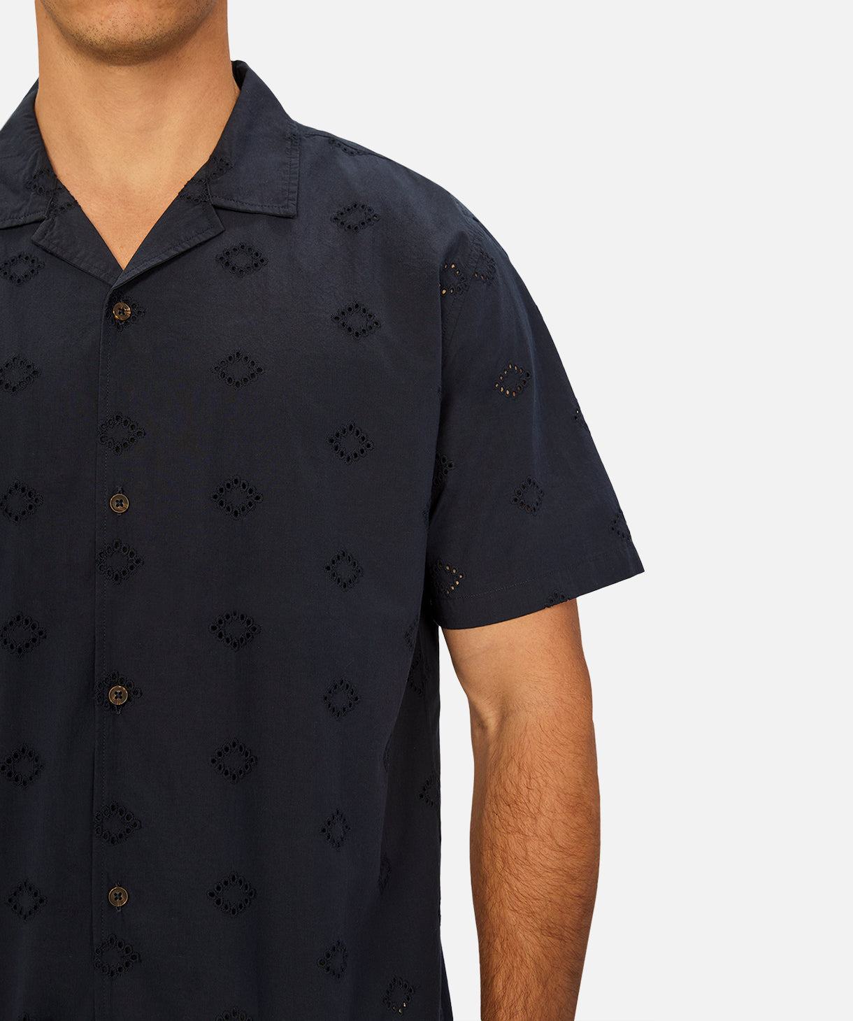 Vincente Short Sleeve Shirt for Men - Dark Navy Blue Casual Button Down Shirt | Perfect for Office, Date Night & Summer Outings