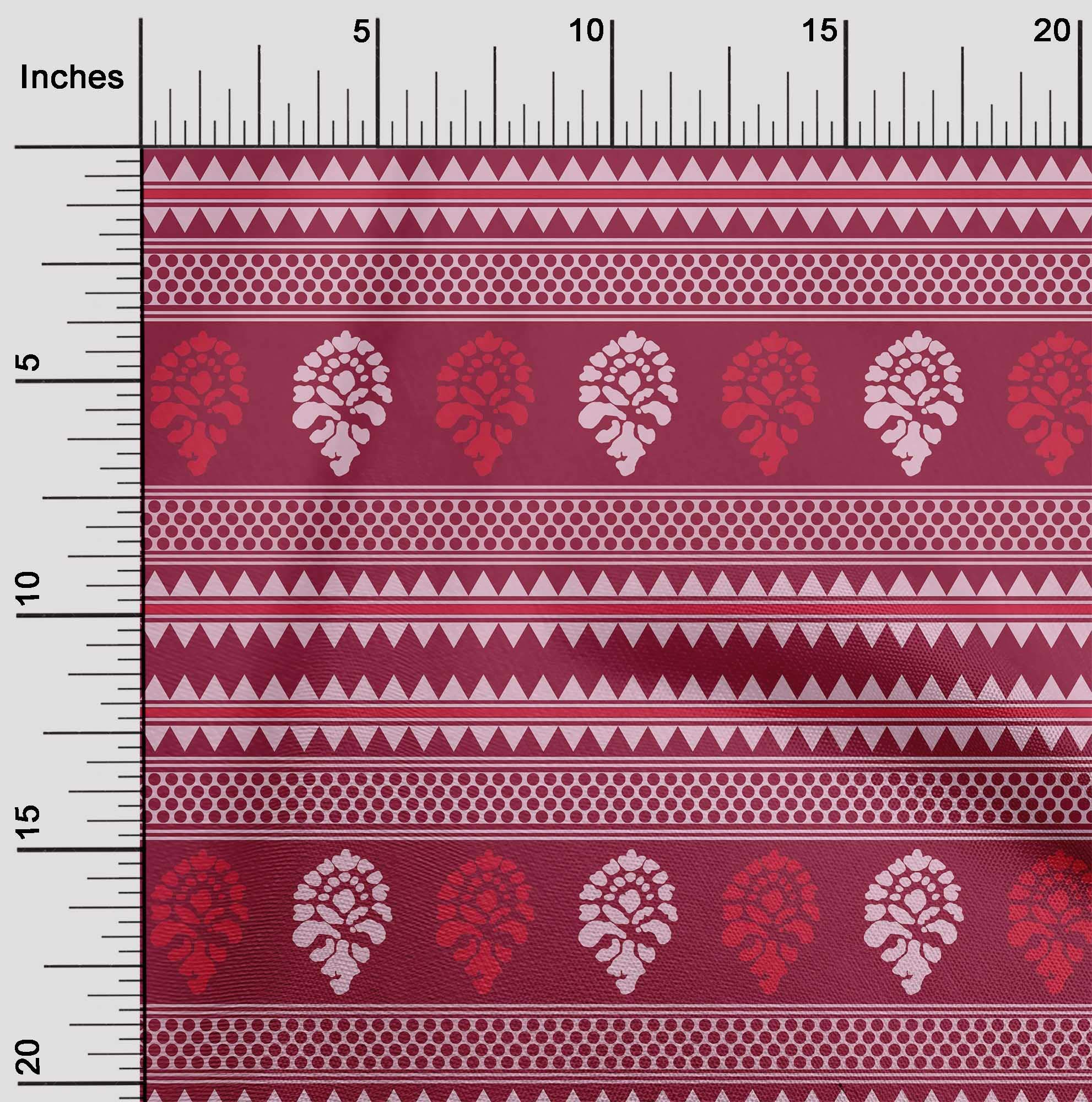 oneOone Cotton Flex Pastel Pink Ethnic Block Print Fabric by The Yard - 40 Inch Wide Soft Dress Material for DIY Fashion, Home Decor & Quilting Projects