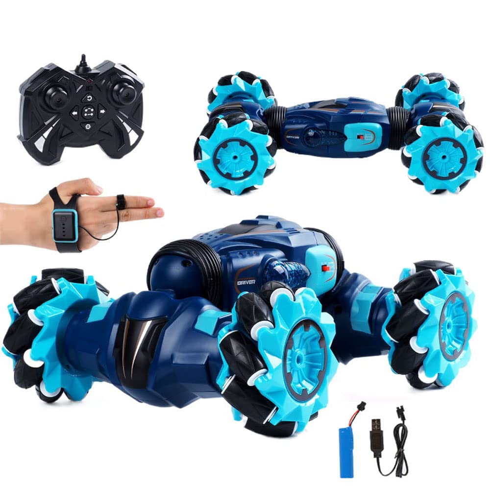 HDZXC RC Stunt Car - Gesture Sensing Remote Control Toy for Kids, 4WD Off-Road Climbing Vehicle with Drift & Twist Functions, Transformable Truck - Perfect for Indoor/Outdoor Play, Birthday Gifts & Racing Competitions