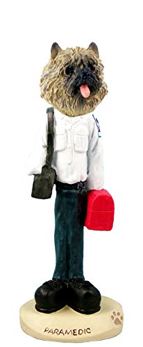 Cairn Terrier Red Paramedic Dog Figurine - Collectible Resin Statue for Home Decor, Gift for Dog Lovers, Veterinarians & First Responders - Perfect for Shelf Display, Office Desk or Themed Collections