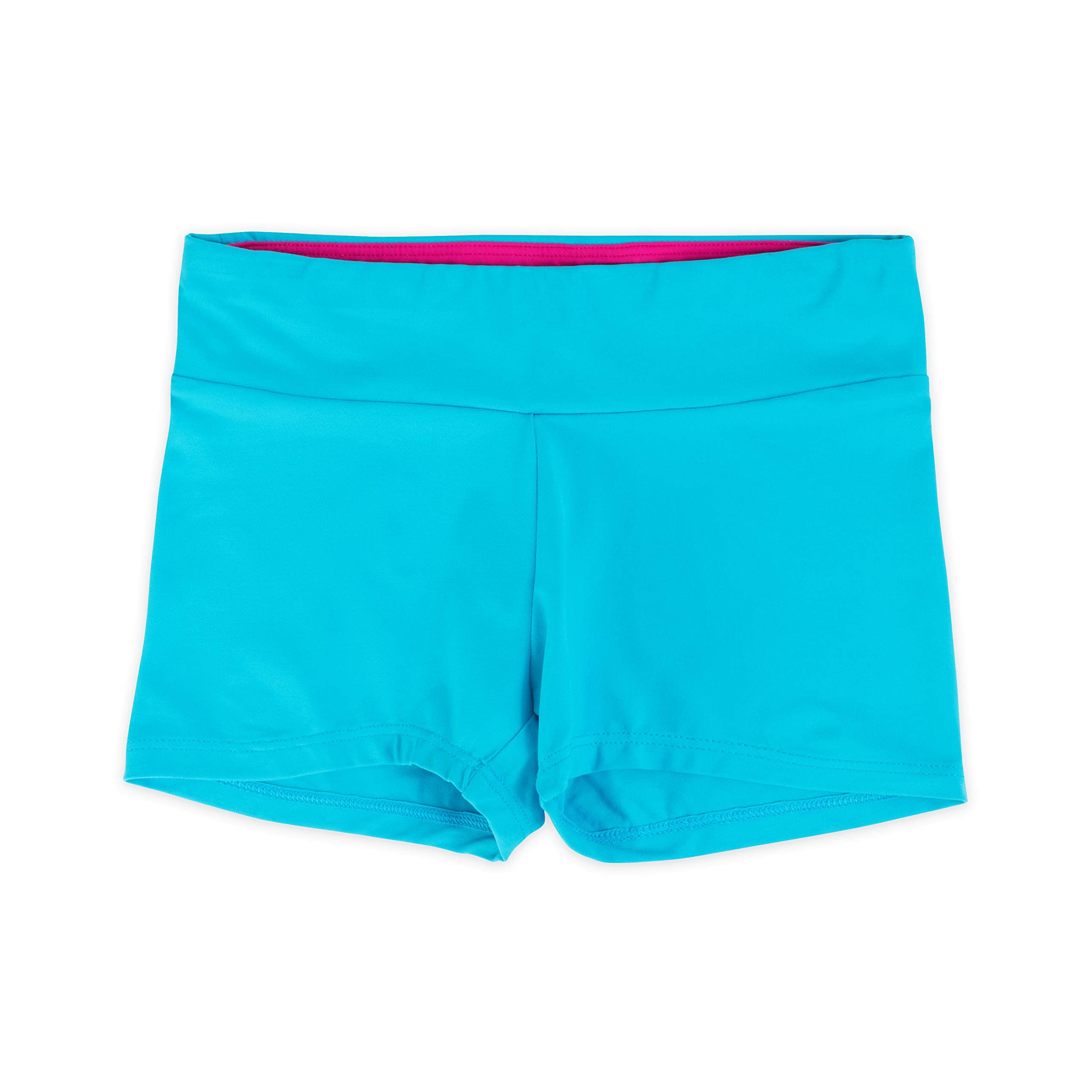 Layla Girls Dance Shorts for Gymnastics, Cheerleading & Ballet - Comfortable Stretchy Performance Shorts for Kids Dance Class, Practice & Competition