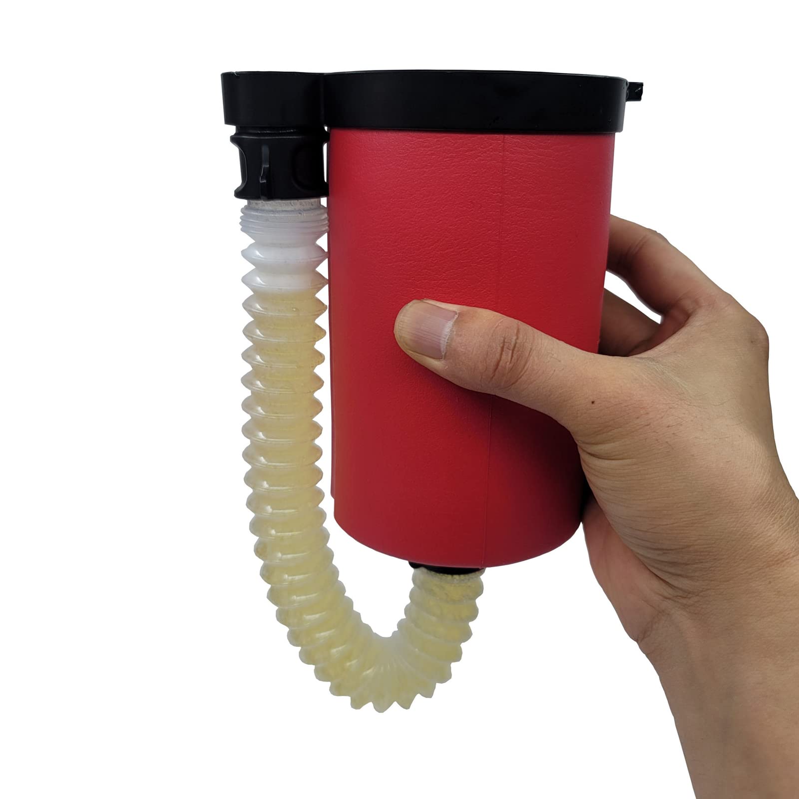 Portable Insulated Can & Bottle Cooler with Detachable Hose and Bottle Opener Keychain - 2 Pcs Expandable Drink Funnel for Beer, Soda & Cocktails - Perfect for Parties, Camping, Tailgating & Outdoor Events (White)