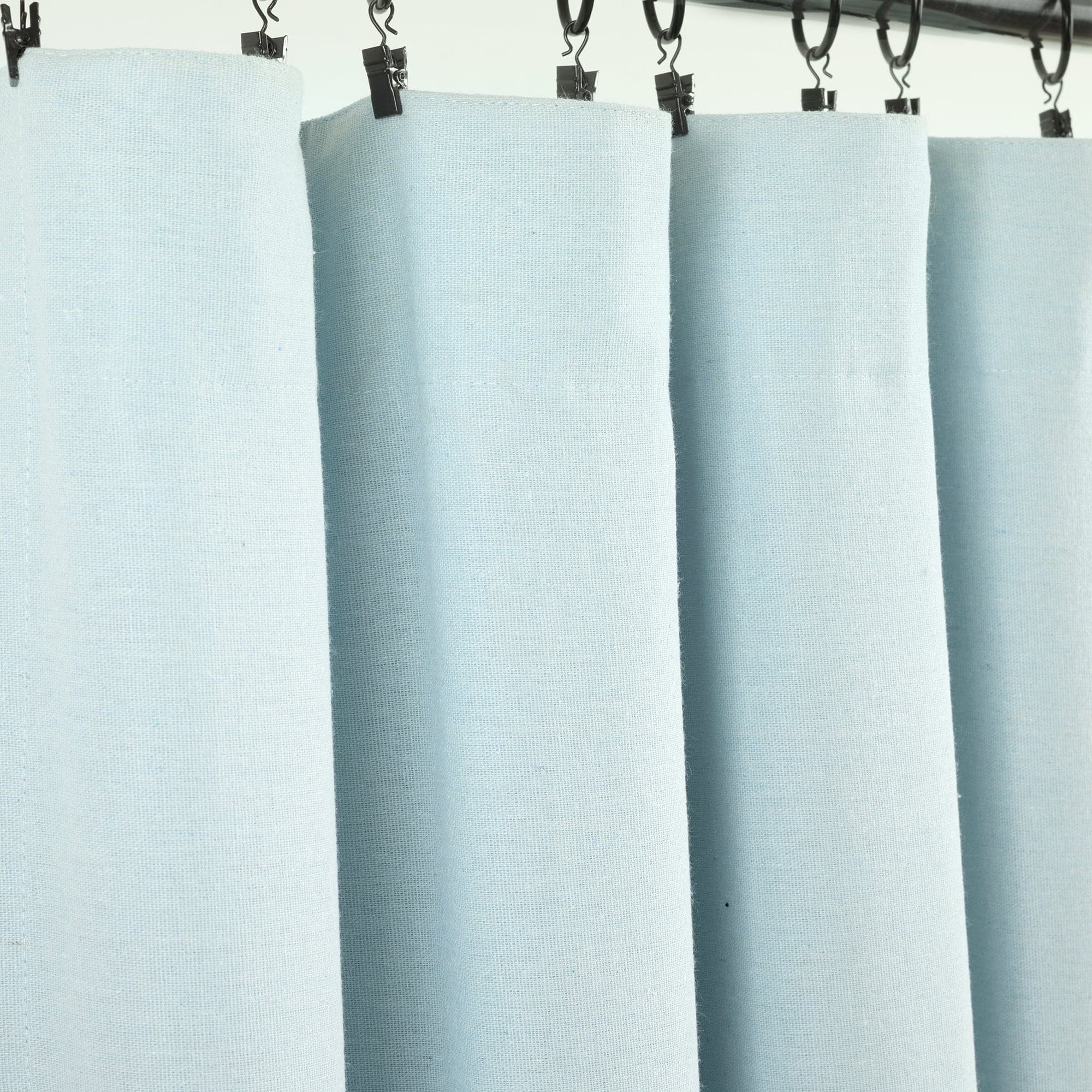 Blackout Linen Curtain Panels with Button Lining - 100% Light Blocking Window Drapes for Bedroom & Living Room Privacy & Sleep
