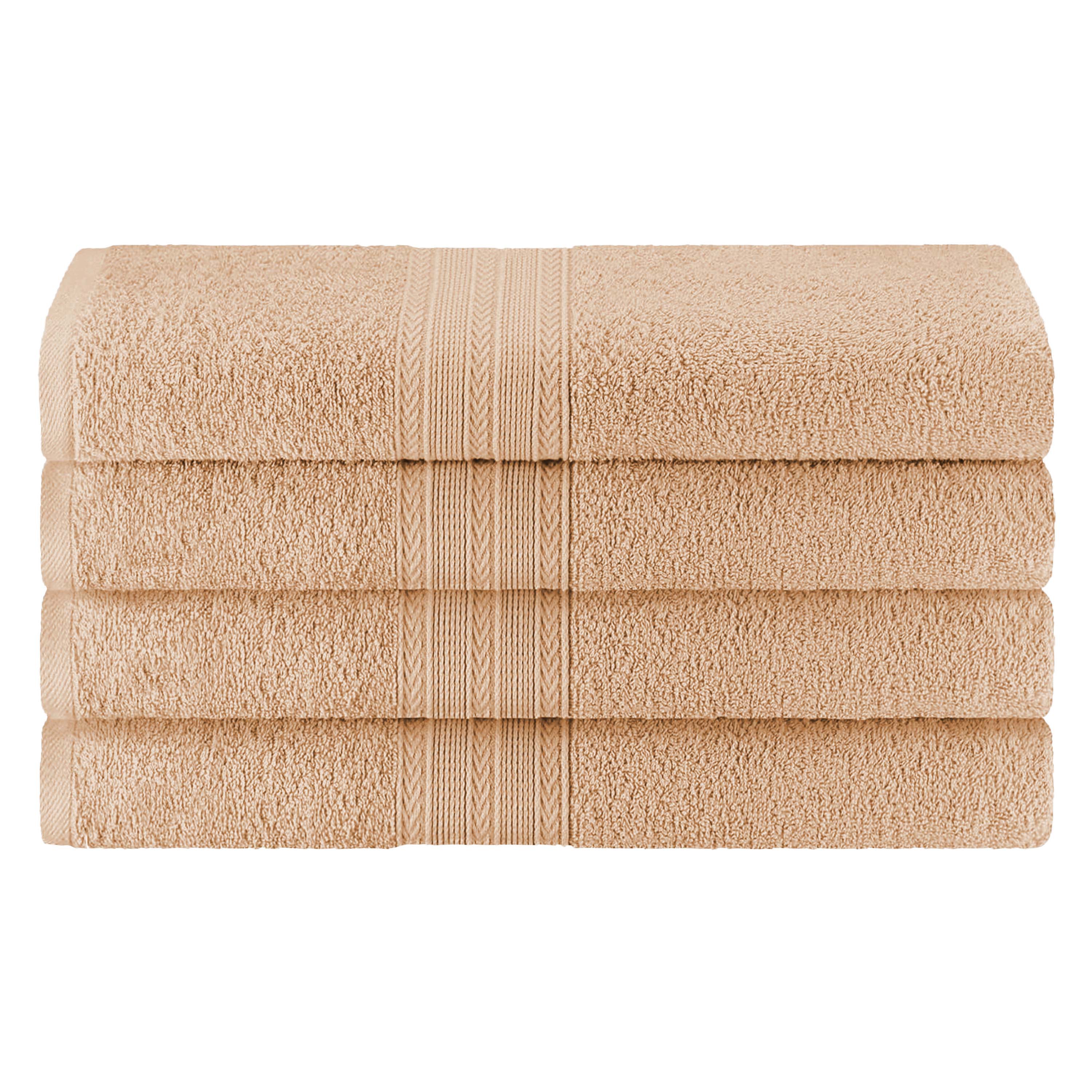 Premium 100% Cotton Eco-Friendly 4-Piece Bath Towel Set - Soft, Absorbent & Quick-Drying for Spa, Beach & Luxury Bathroom Use