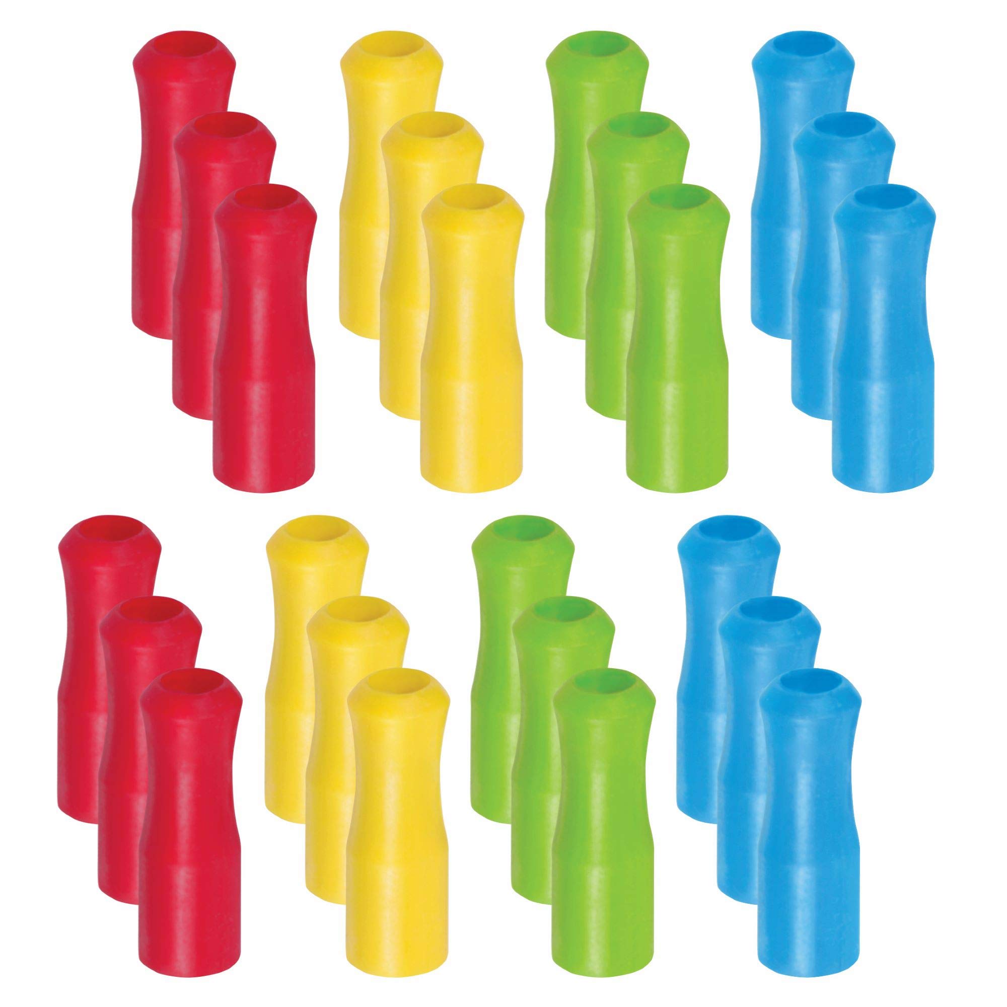 24-Pack HIC Kitchen Silicone Straw Tips with Zipper Mesh Storage Bags - Reusable, BPA-Free Drinking Straw Covers for Smoothies, Iced Coffee & Travel Cups