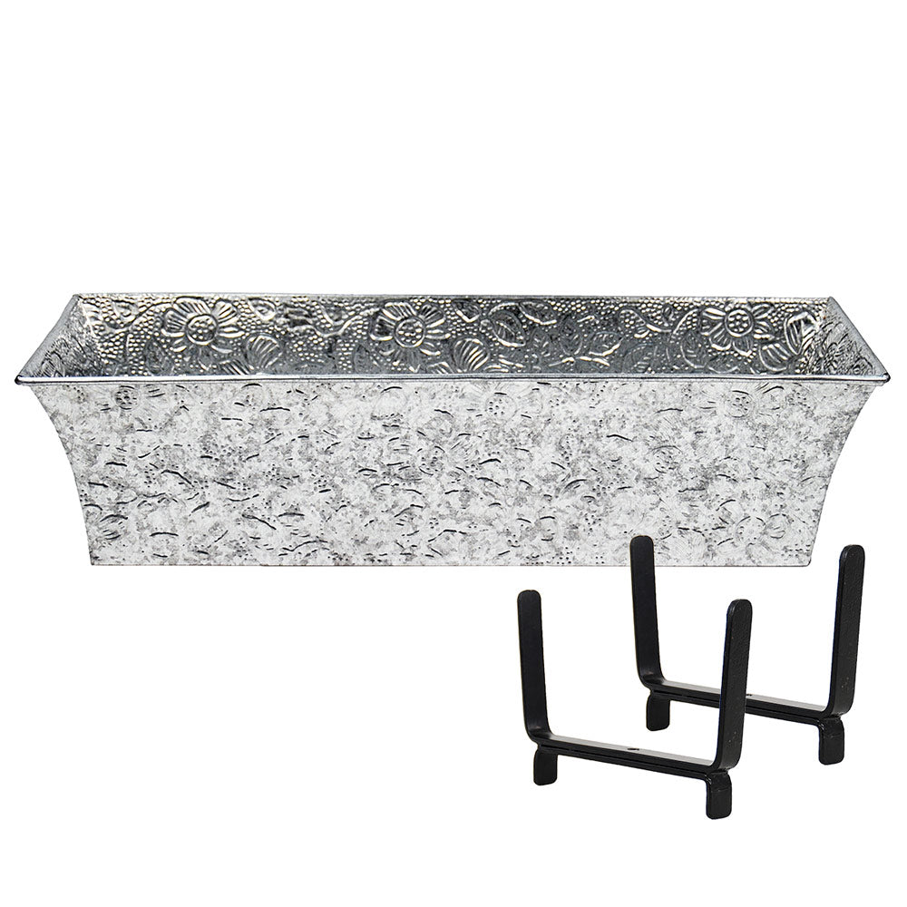 Sturdy Handrail Flower Box Bracket Kit - Heavy Duty Balcony Planter Hanger for Outdoor Railings - Perfect for Window Boxes, Porch Decor & Garden Flowers