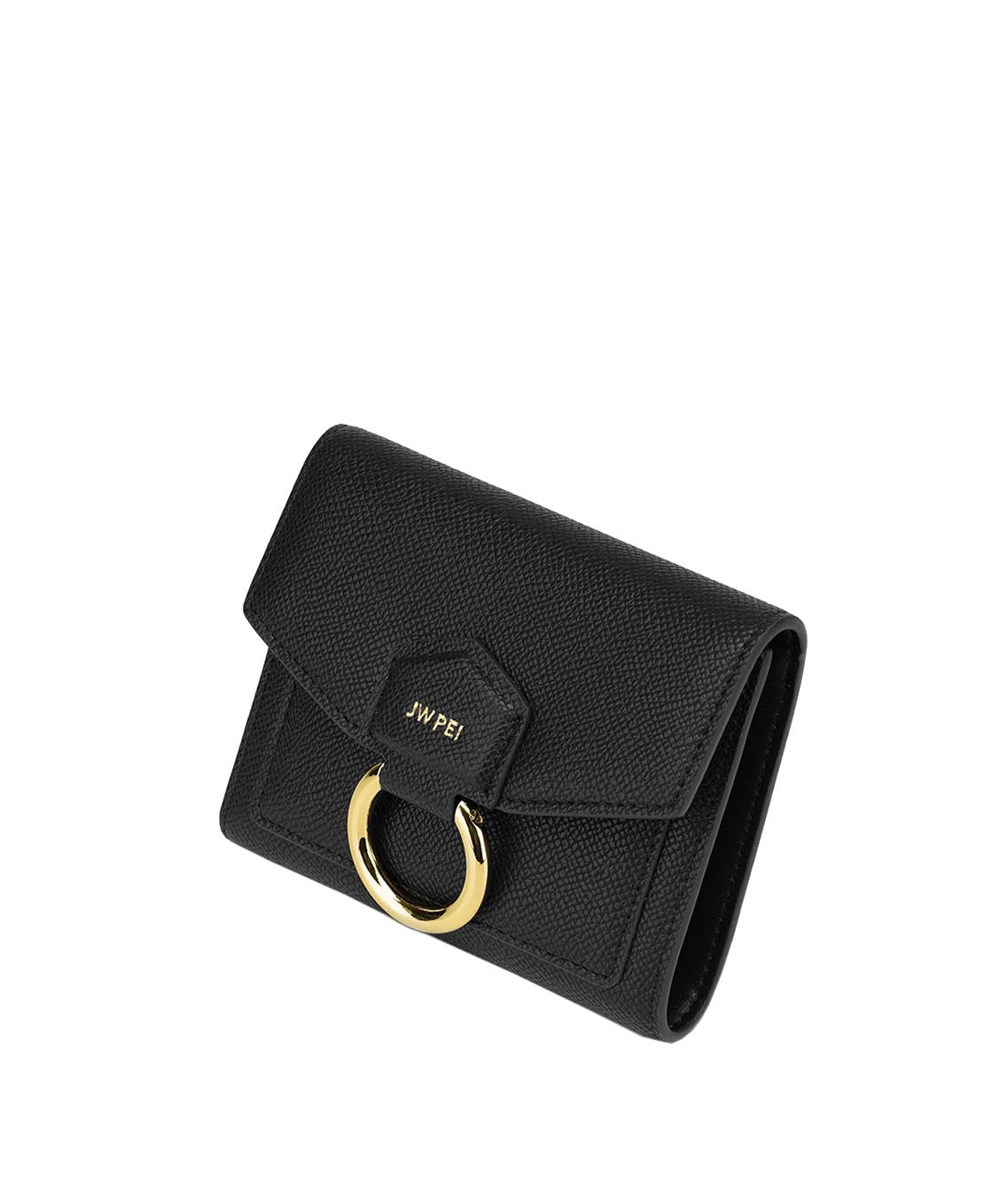 JW PEI Stella Wallet - Black Grained Vegan Leather Crossbody Phone Wallet for Women | RFID Blocking | Perfect for Travel, Shopping & Everyday Use
