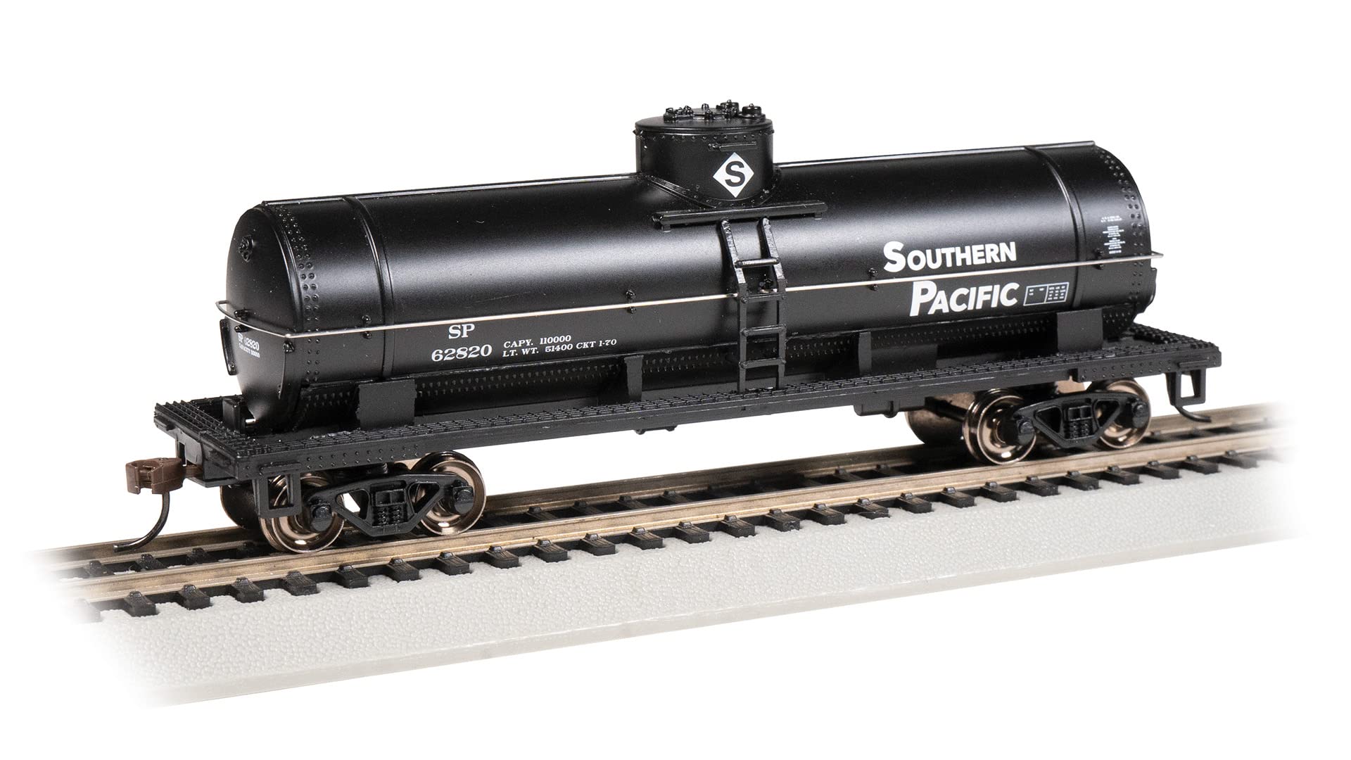 Bachmann Trains HO Scale 40’ Single Dome Tank Car - Southern Pacific #62820 - Model Train Accessory for Railroad Layouts & Collectors