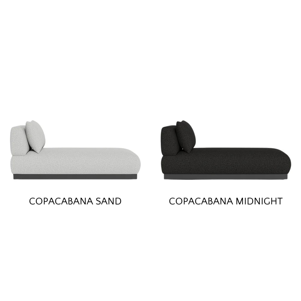 Amalfi Outdoor Armless Chaise Lounge - Waterproof Wicker Patio Furniture for Poolside, Beach, Garden & Backyard Relaxation