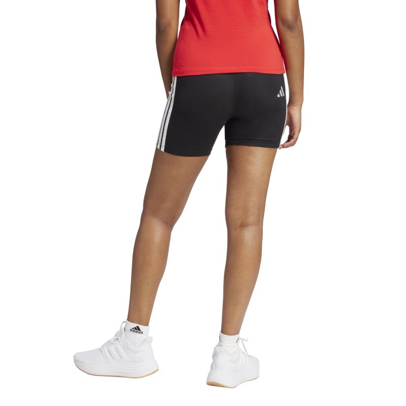 Adidas Women's Essentials 3-Stripes High Waisted Biker Shorts - Comfortable Workout & Yoga Shorts for Running, Gym & Lounge Wear