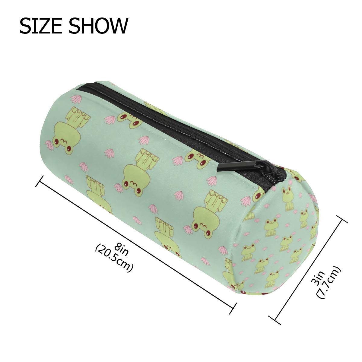 Cute Frog Flower Pencil Case with Zipper - Animal-Themed School Supply Pouch for Pens, Stationery & Makeup | Perfect for Students, Teens & Office Use | School, Work & Travel Organizer