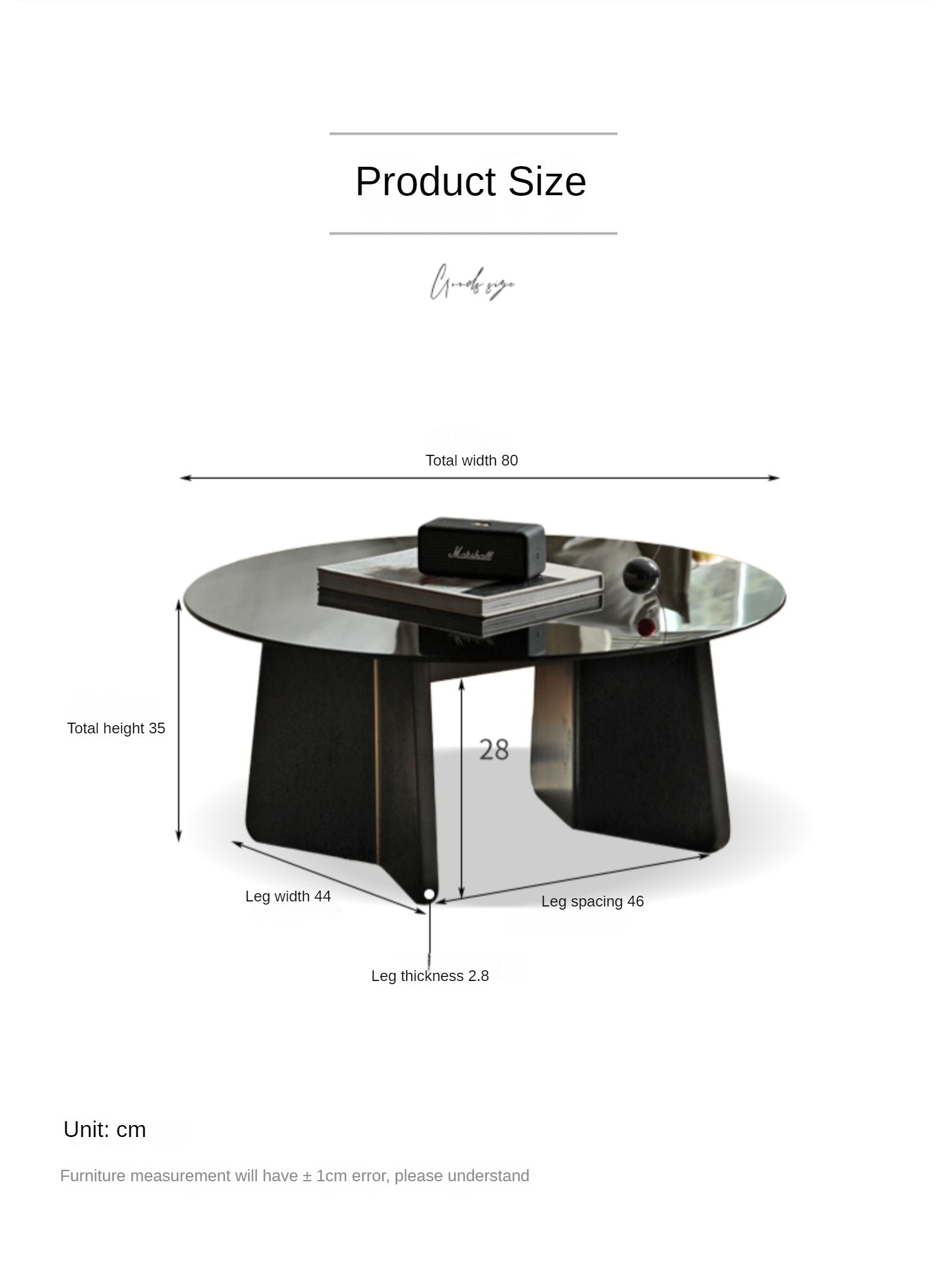 Solid Oak Wood Smoky Coffee Table with Glass Top - Modern Living Room Furniture for Home Decor