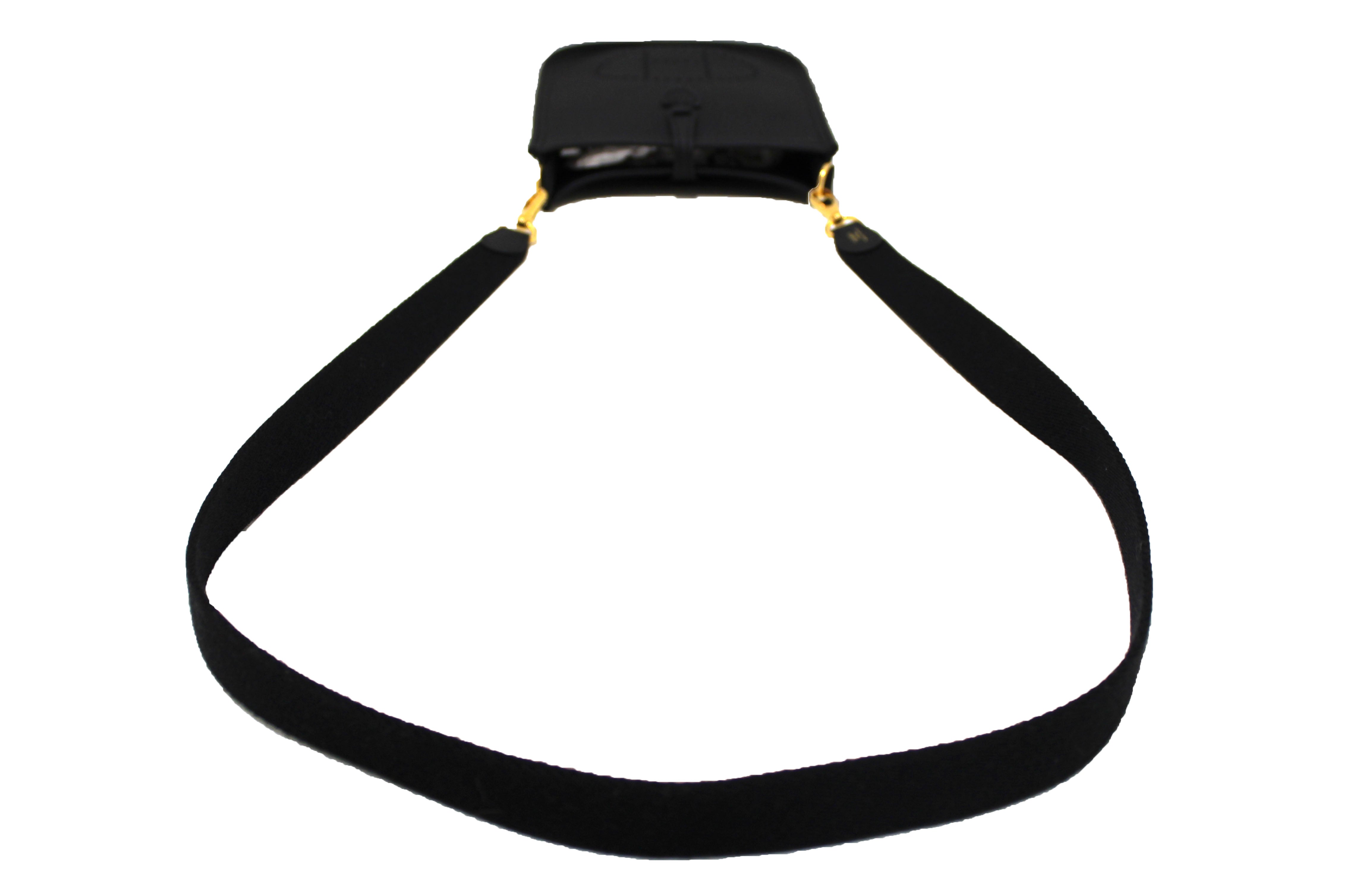 Authentic Hermes Black Clemence Leather Evelyne 16 Amazone Crossbody Bag - Luxury Everyday Purse for Women, Perfect for Work, Travel & Date Nights