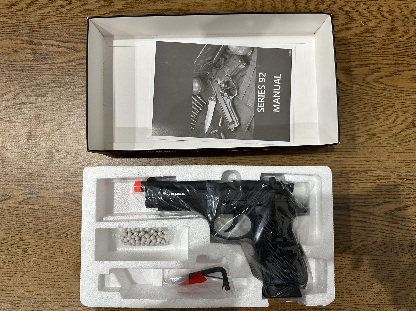 KJW Full Metal M9A1 CO2 Gas Blowback Airsoft Pistol - Black | Realistic Replica for Training & Tactical Games | Perfect for Airsoft Battles, Military Simulation & Target Practice