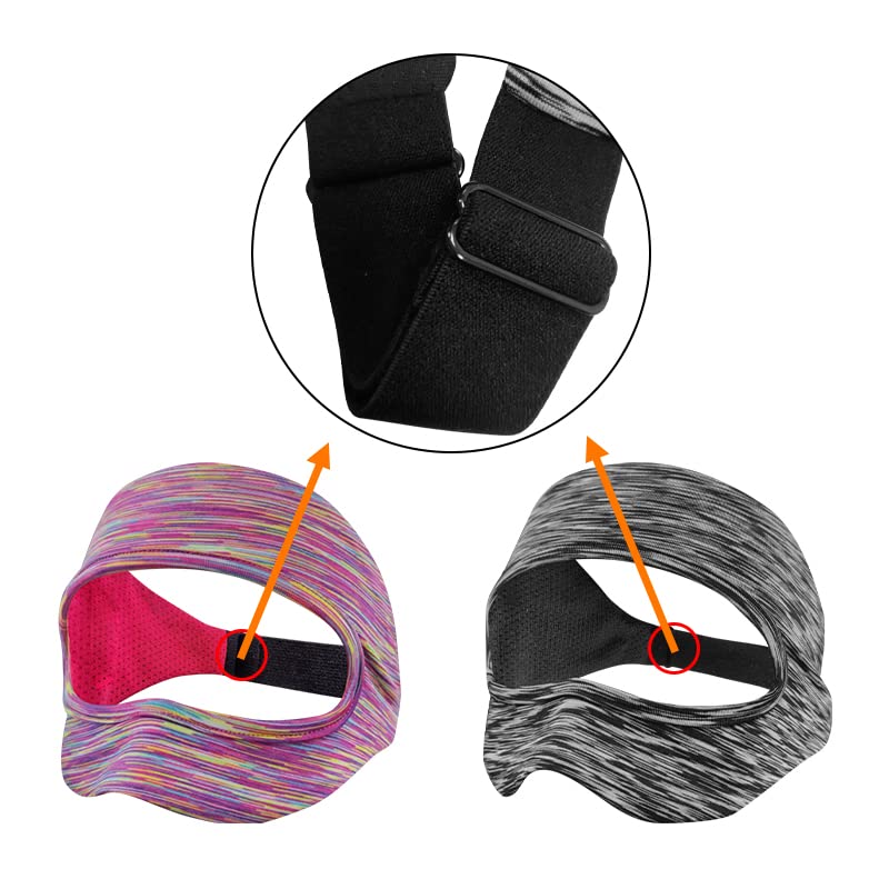 3 Pack Adjustable VR Sweat Mask for Meta Quest 3/3S Headset - Breathable Face Cover, Washable Sweat Band for VR Gaming & Workouts (Black+Blue+Pink) - Stay Cool During Intense VR Sessions