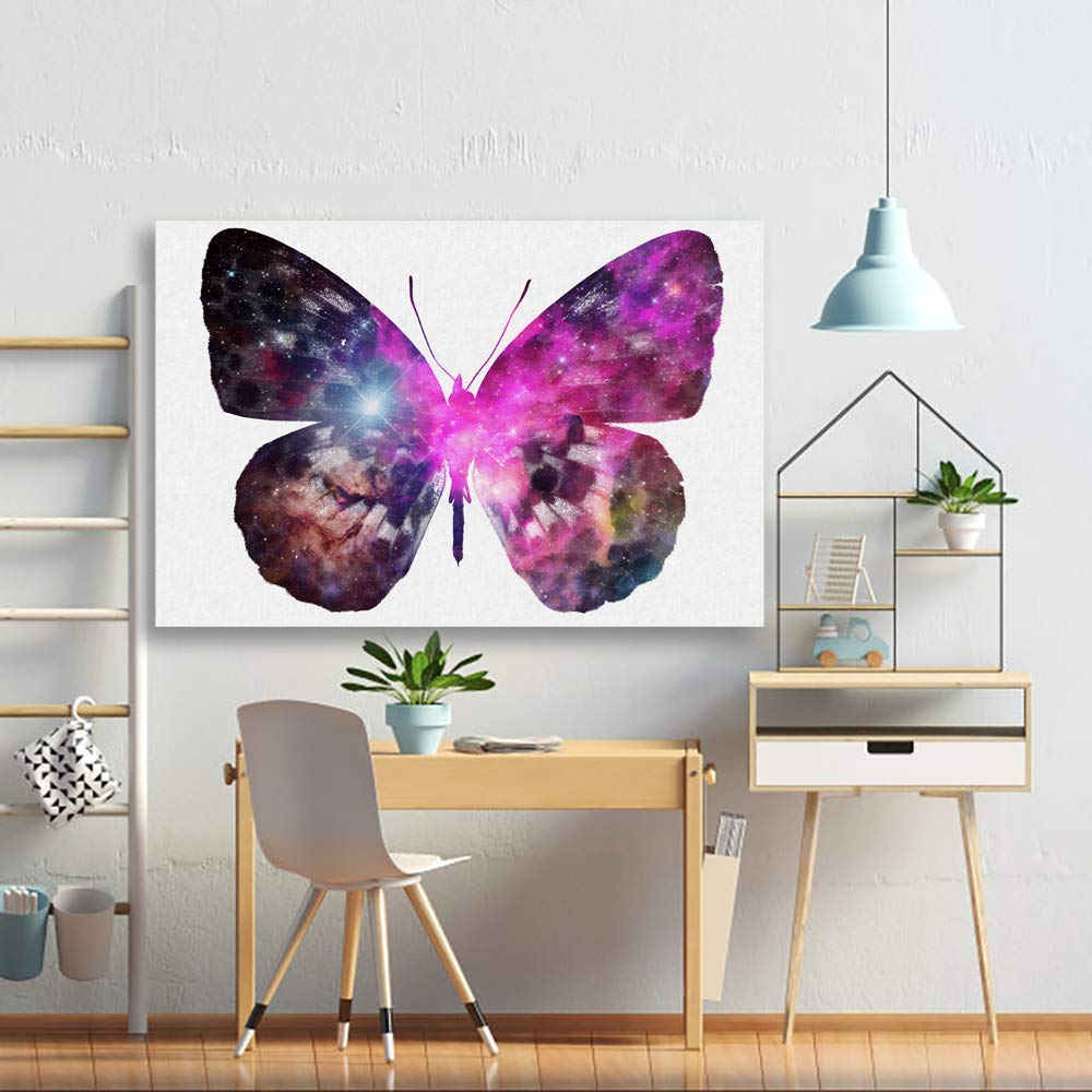 Wall26 Canvas Wall Art - Stunning Butterfly Giclee Painting, 24x36 Inches, Perfect for Bedroom, Living Room, and Home Office Decor