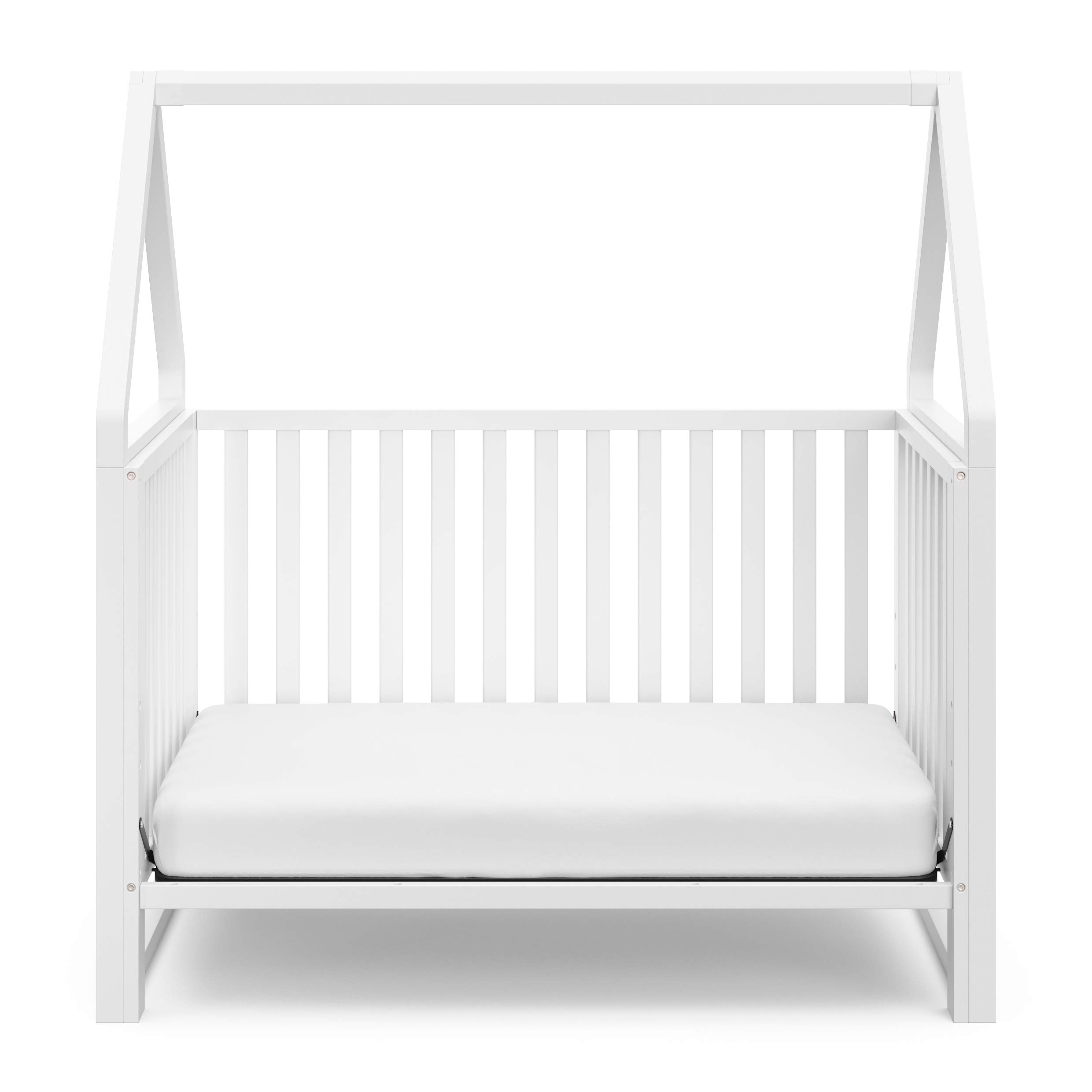Storkcraft Orchard 5-in-1 Convertible Crib (White) – GREENGUARD Gold Certified Safe Baby Crib | Converts to Toddler Bed, Daybed & Full Bed | Fits Standard Crib Mattress | Perfect for Nursery, Daycare & Growing Families