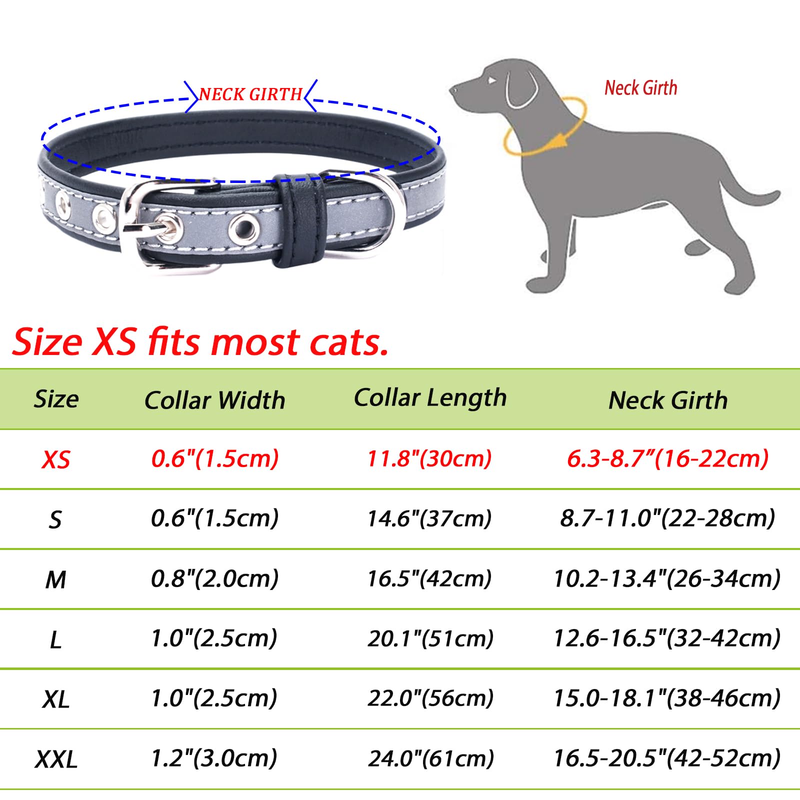 Custom Personalized Reflective Cat & Dog Collar with Engraved Name Plate - Adjustable Pet Collar for Puppy, Kitten, Small Medium Large Dogs & Cats - Perfect for Night Walks, Pet Safety & Identification