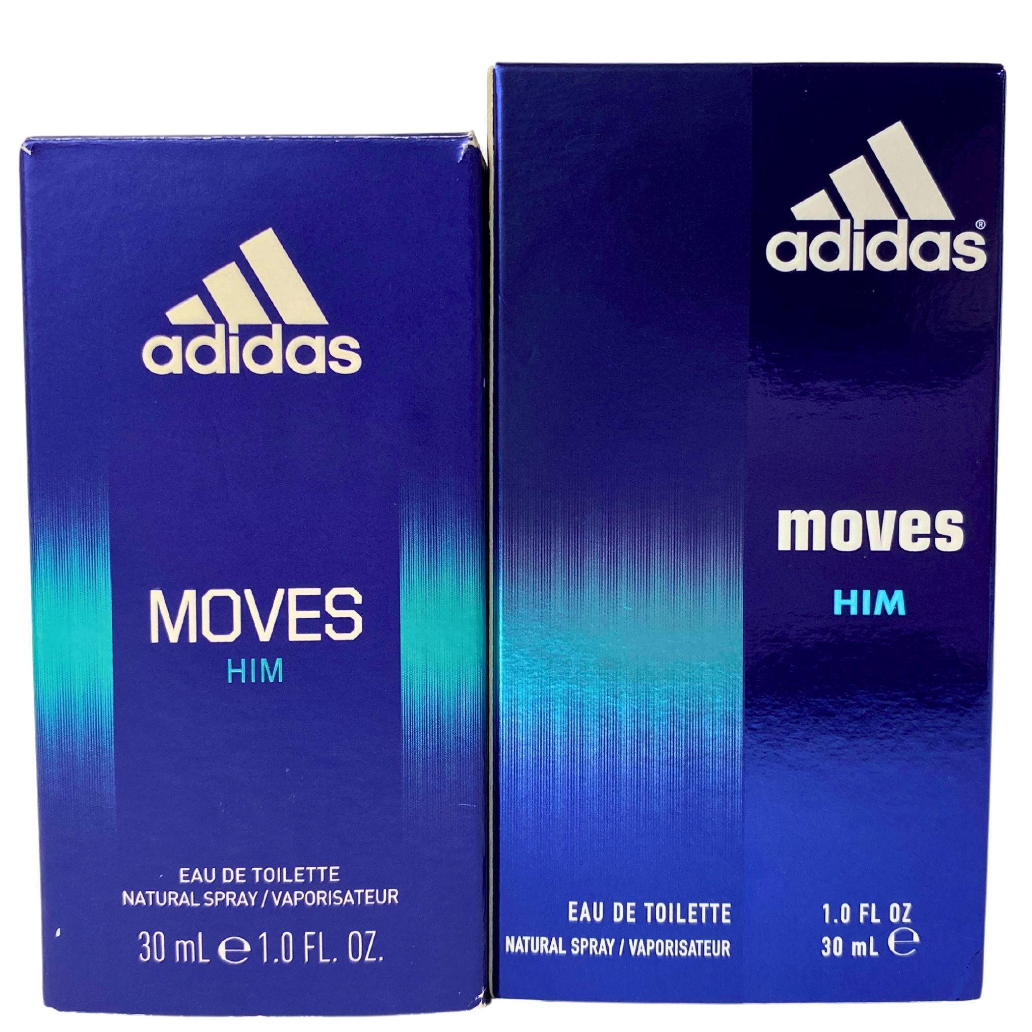 Adidas Moves Him Eau De Toilette Natural Spray for Men - 1 oz (80 Pcs Bulk Lot) | Fresh Cologne Gift Set for Daily Wear, Gym & Night Out