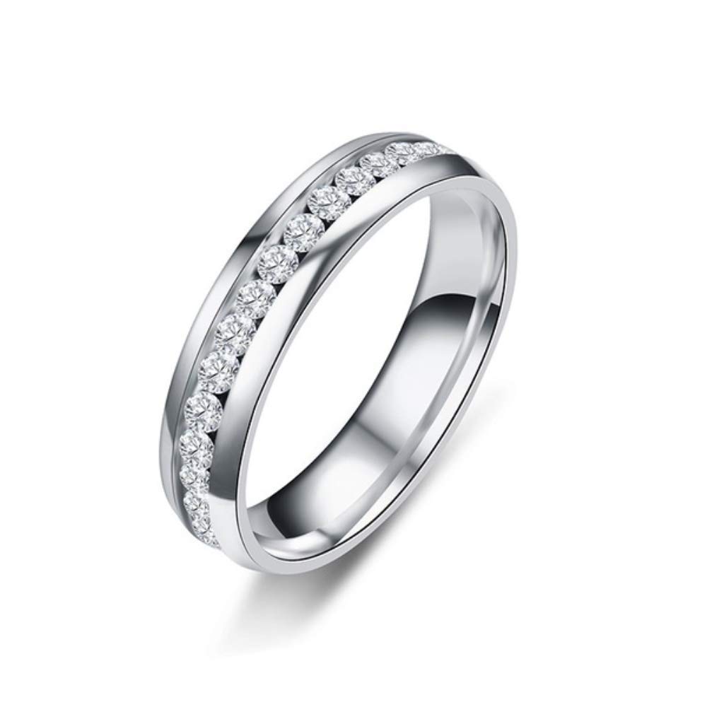 Stainless Steel Crystal Ring for Weight Loss & Slimming - Magnetic Therapy Acupressure Ring for Gallstone Relief & Wellness - Perfect for Relaxation & Stress Relief at Home or Office