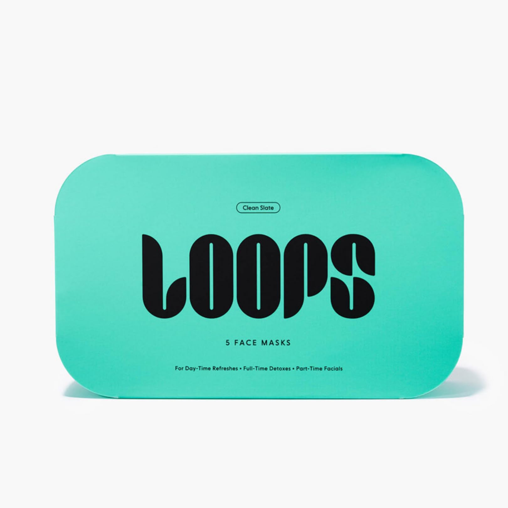 LOOPS CLEAN SLATE Detoxifying Hydrogel Face Mask - Deeply Purifying & Hydrating - Pore Minimizing & Soothing - For Glowing Skin at Home Spa or Night Routine
