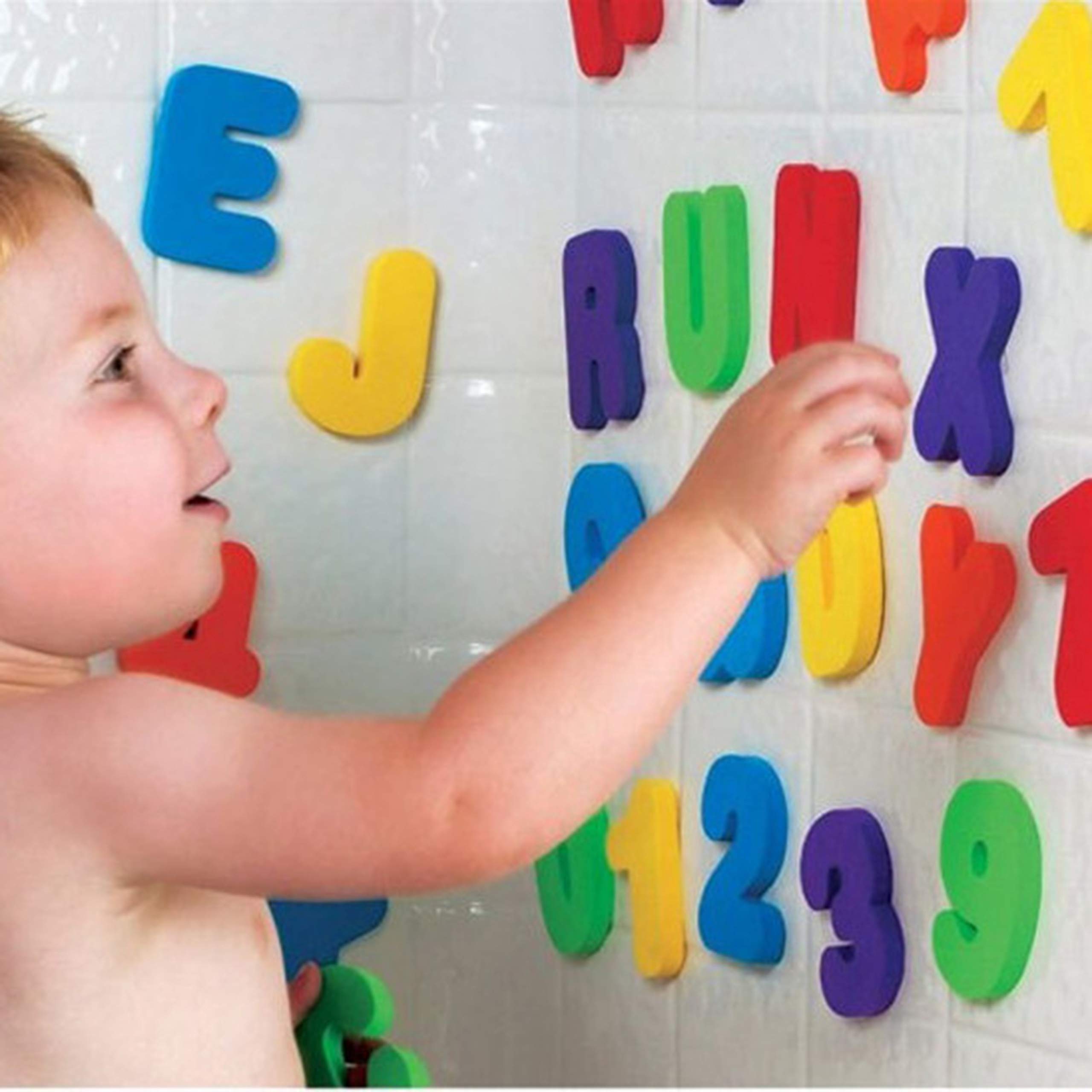 BAIVYLE 36-Piece Baby Bath Toys - Floating Foam Alphabet Letters & Numbers Set for Toddlers & Kids - Educational ABC Learning Toys for Bathtub Fun - Easy Cleanup & Drip Dry - Perfect for Sensory Play, Early Learning & Bath Time Entertainment