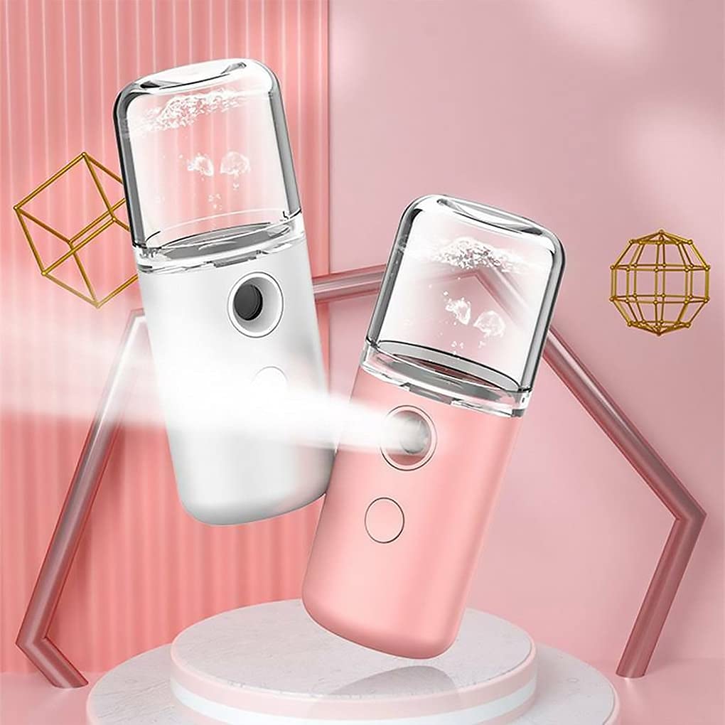 Rechargeable USB Facial Humidifier - Portable Mist Sprayer & Nebulizer for Skin Moisturizing & Beauty Care | Perfect for Home, Office & Travel Use