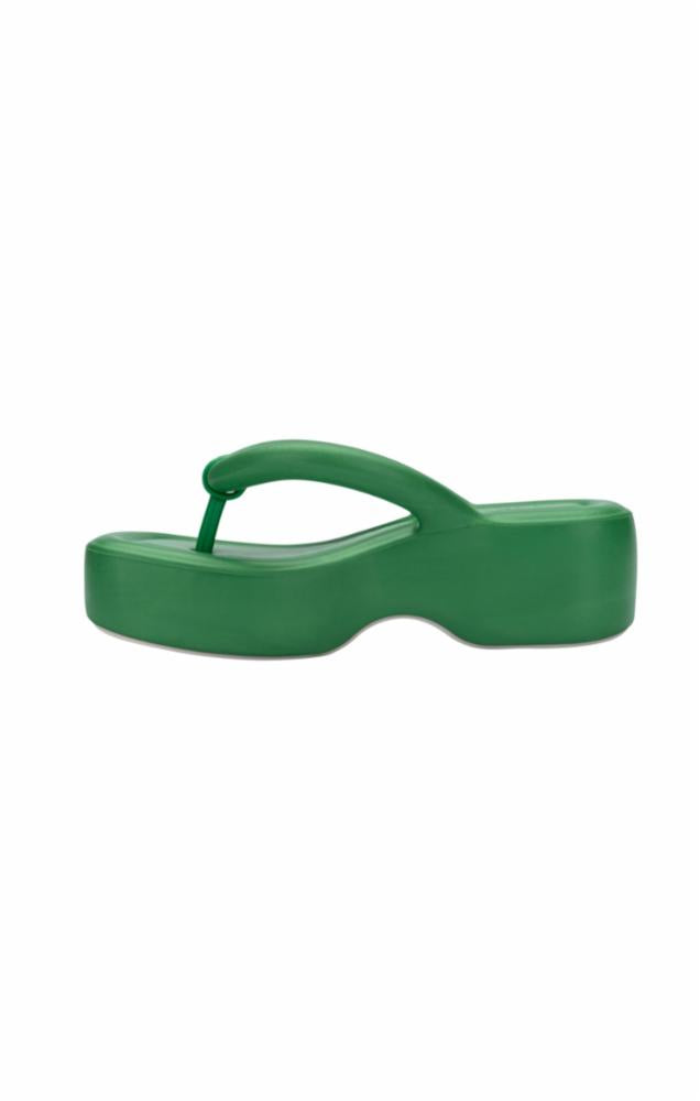 Melissa Women's 33772 Green M Leather Sandals - Comfortable Casual Summer Shoes for Walking, Beach & Outdoor Activities