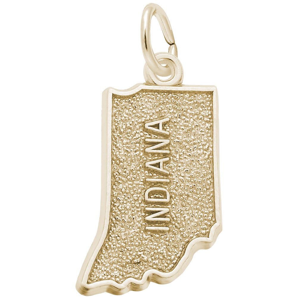 10k Yellow Gold Indiana Charm Pendant - Elegant Jewelry for Bracelets & Necklaces - Perfect for Gifts, Anniversaries and Everyday Wear