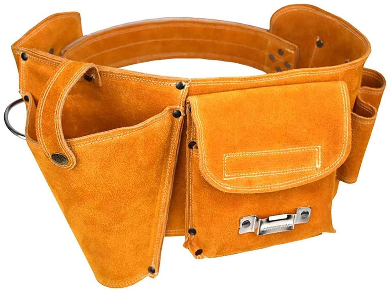 YUEGOO Utility Tool Belt Bag with Pockets - Durable Craftsman Tool Organizer for Construction, DIY Projects & Home Repairs - Perfect for Electricians, Carpenters & Handymen