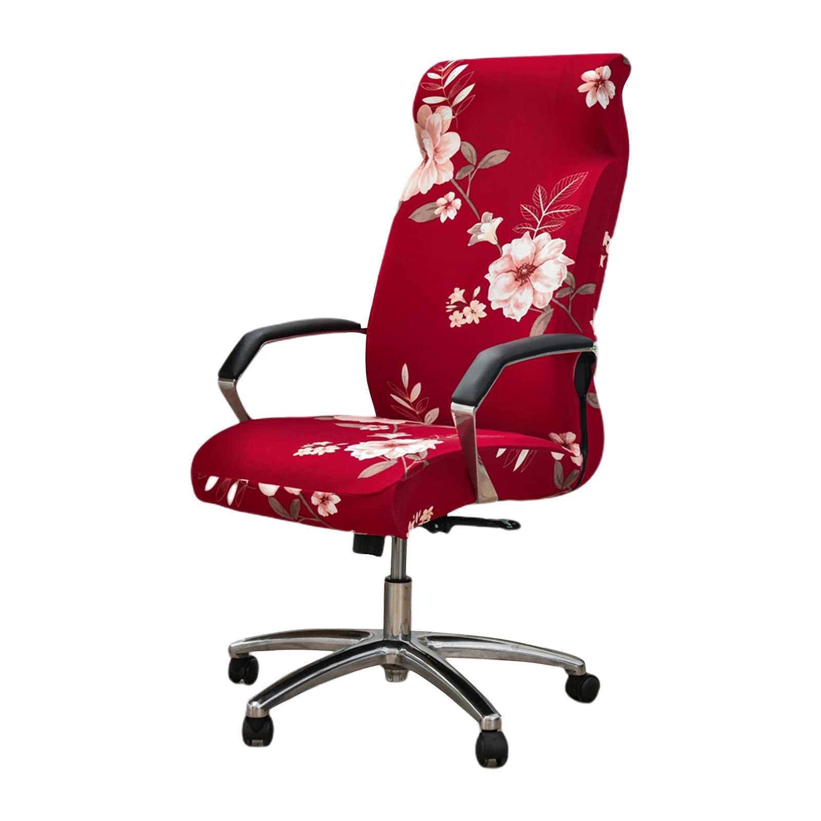 Ybzx Universal Stretch Office Chair Cover - Printed Computer Chair Slipcover for High Back Boss Chairs, Modern Minimalist Style | Perfect for Home Office, Gaming & Conference Rooms