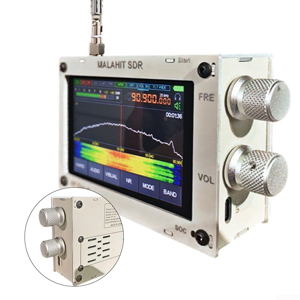 Portable 3.5 Inch Screen Malachite Pro Radio 50KHz-2GHz Full Aviation DSP Receiver - Compact Handheld Scanner for Aviation Enthusiasts, HAM Radio Operators & Emergency Preparedness